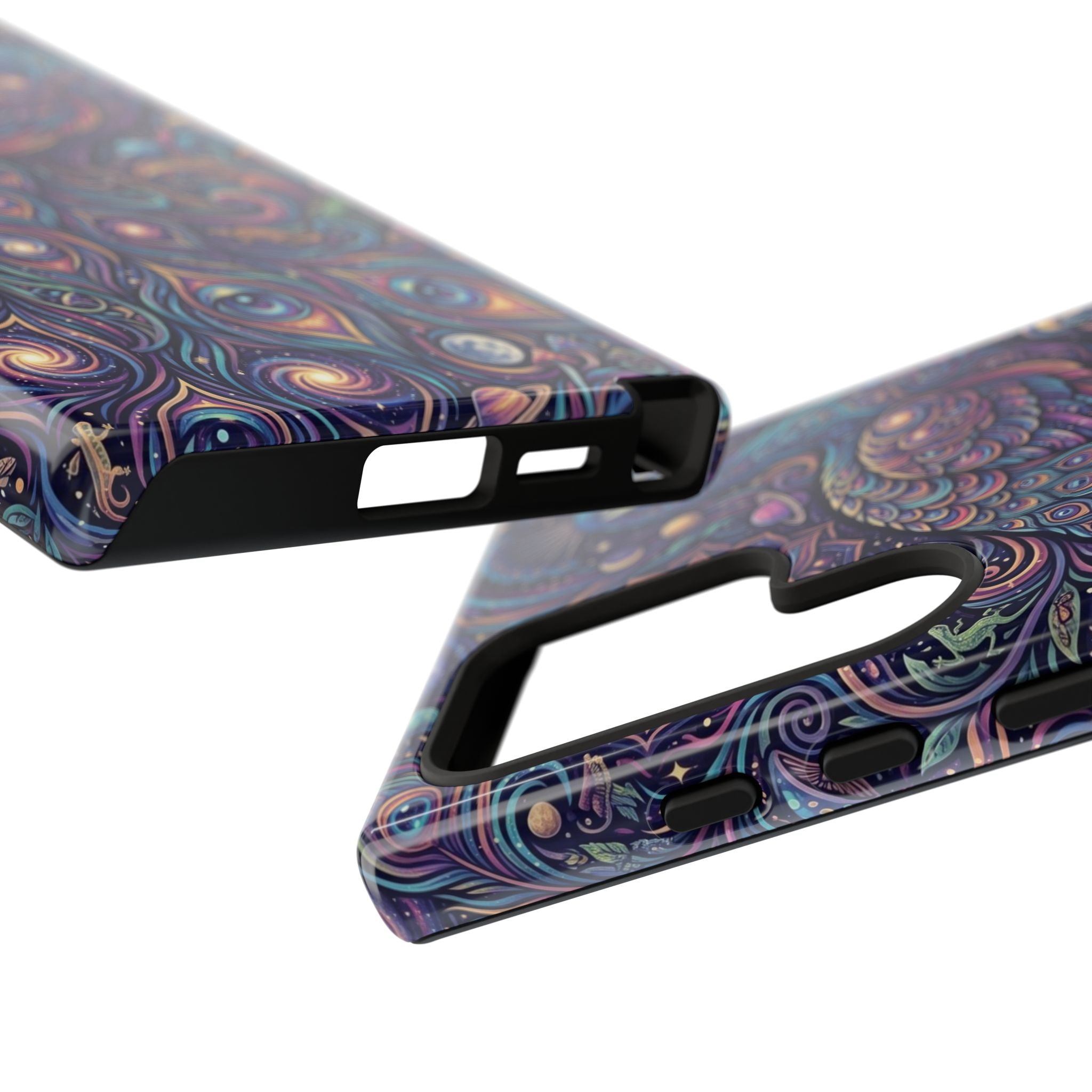 Peacock Mandala Phone Case — Protective Tough Case with Mystic Boho Design