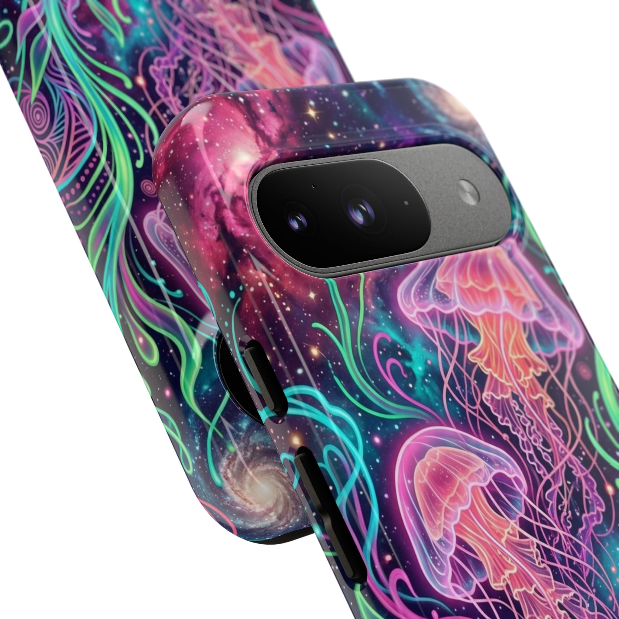 Jellyfish Galaxy Phone Case – Neon Sea Mushroom Tough Case