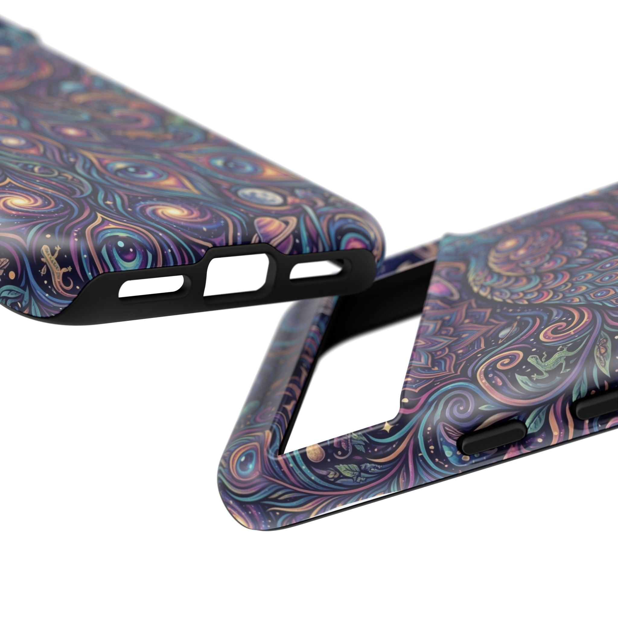 Peacock Mandala Phone Case — Protective Tough Case with Mystic Boho Design