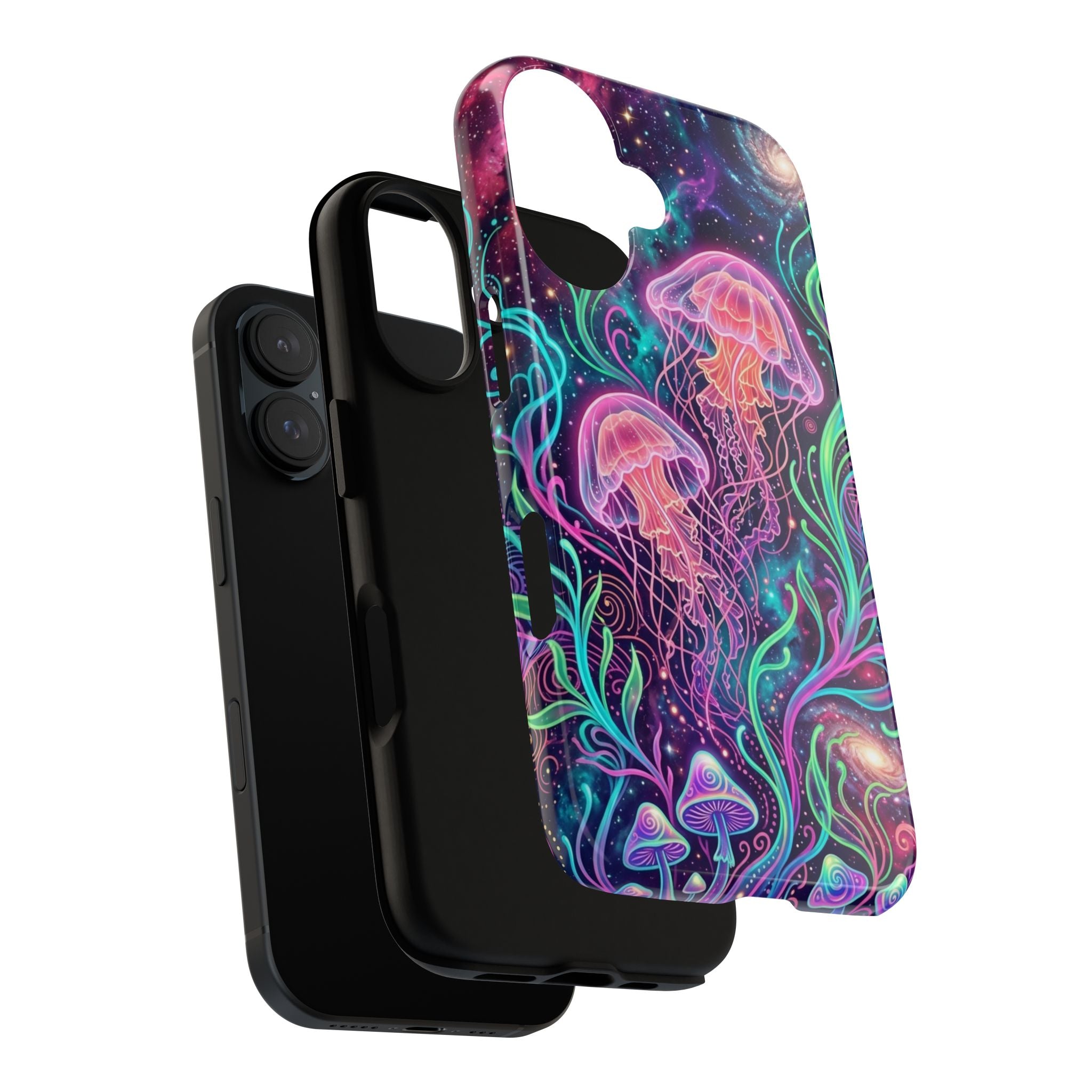 Jellyfish Galaxy Phone Case – Neon Sea Mushroom Tough Case