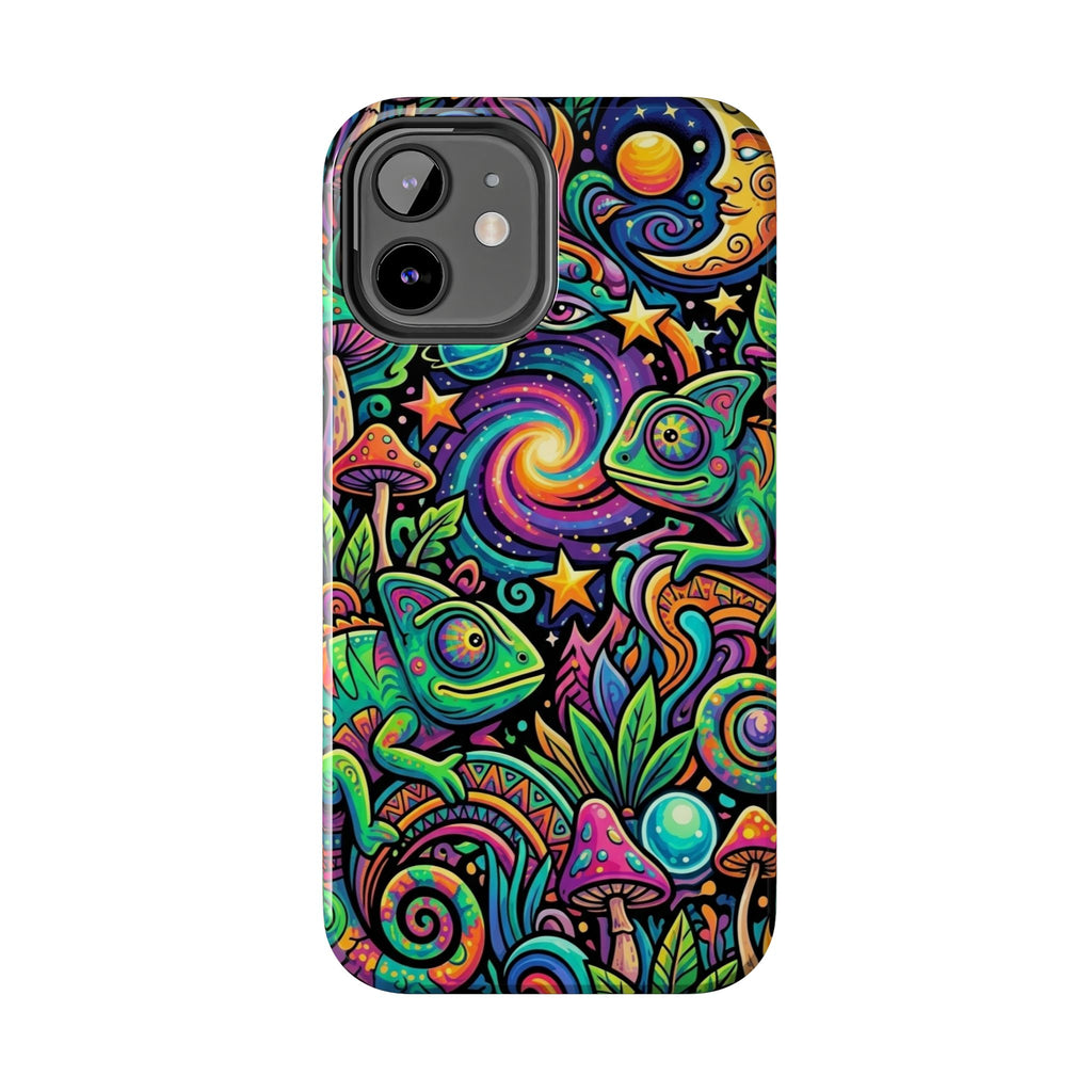 Psychedelic Chameleon Swirl Tough Phone Case