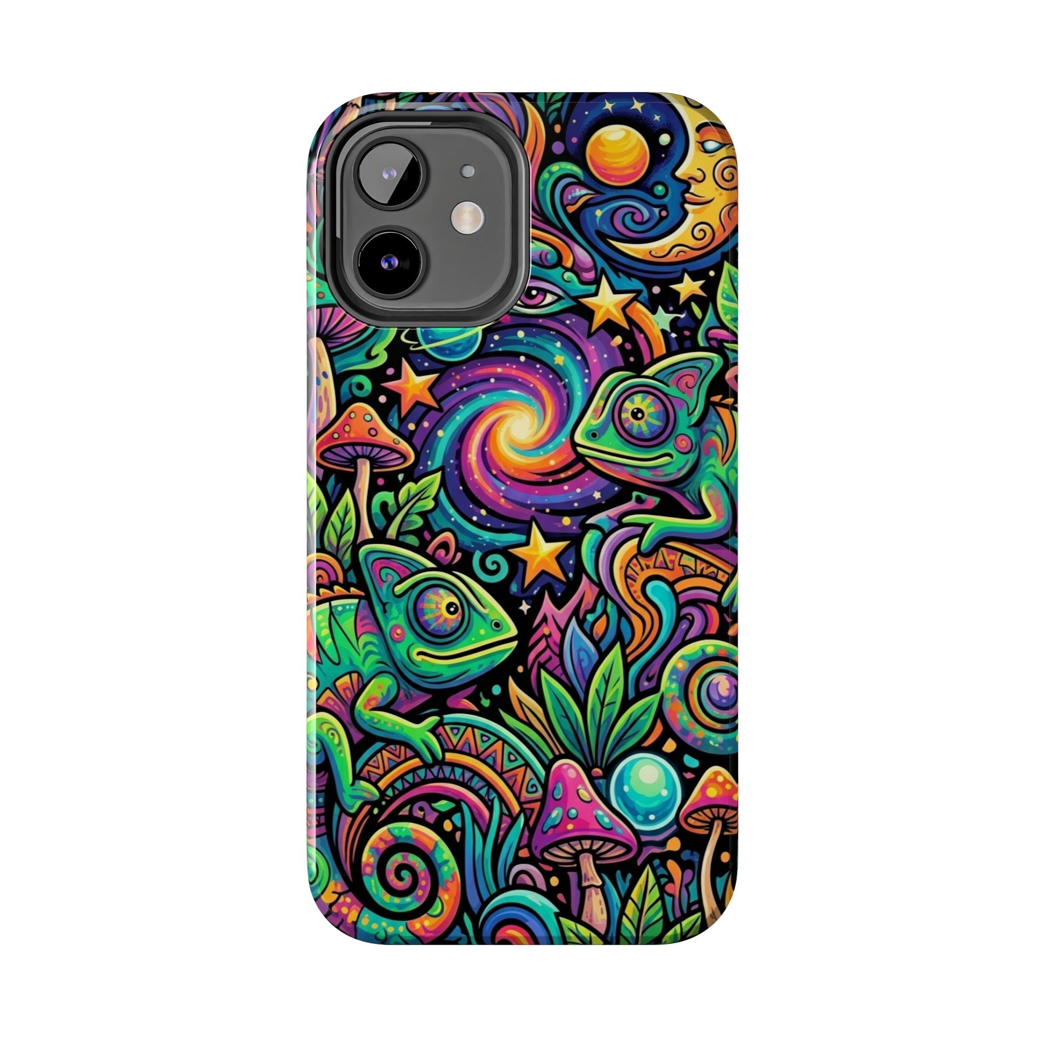 Psychedelic Chameleon Swirl Tough Phone Case