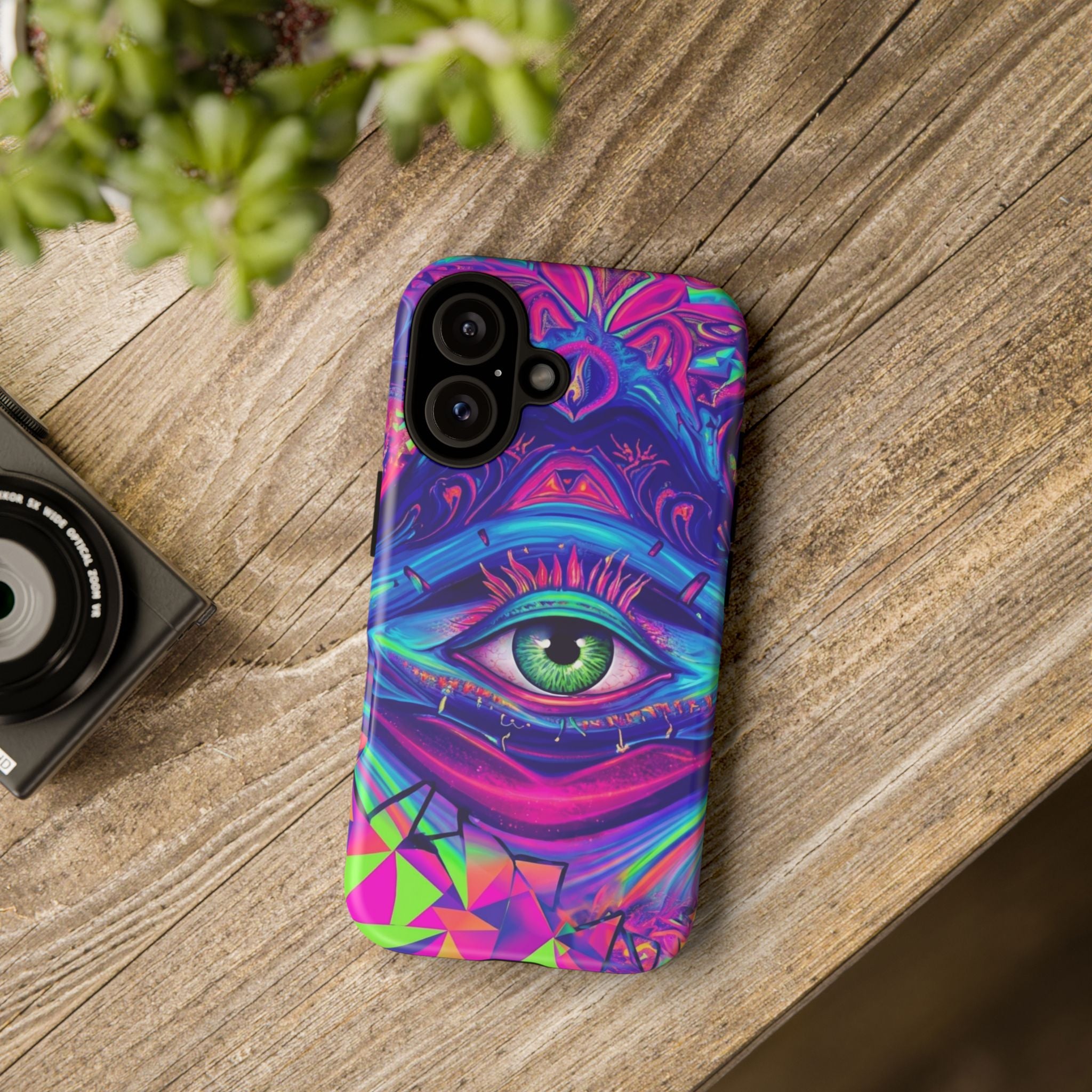 Psychedelic Third Eye Phone Case — Vibrant Retro Trippy Protective Cover