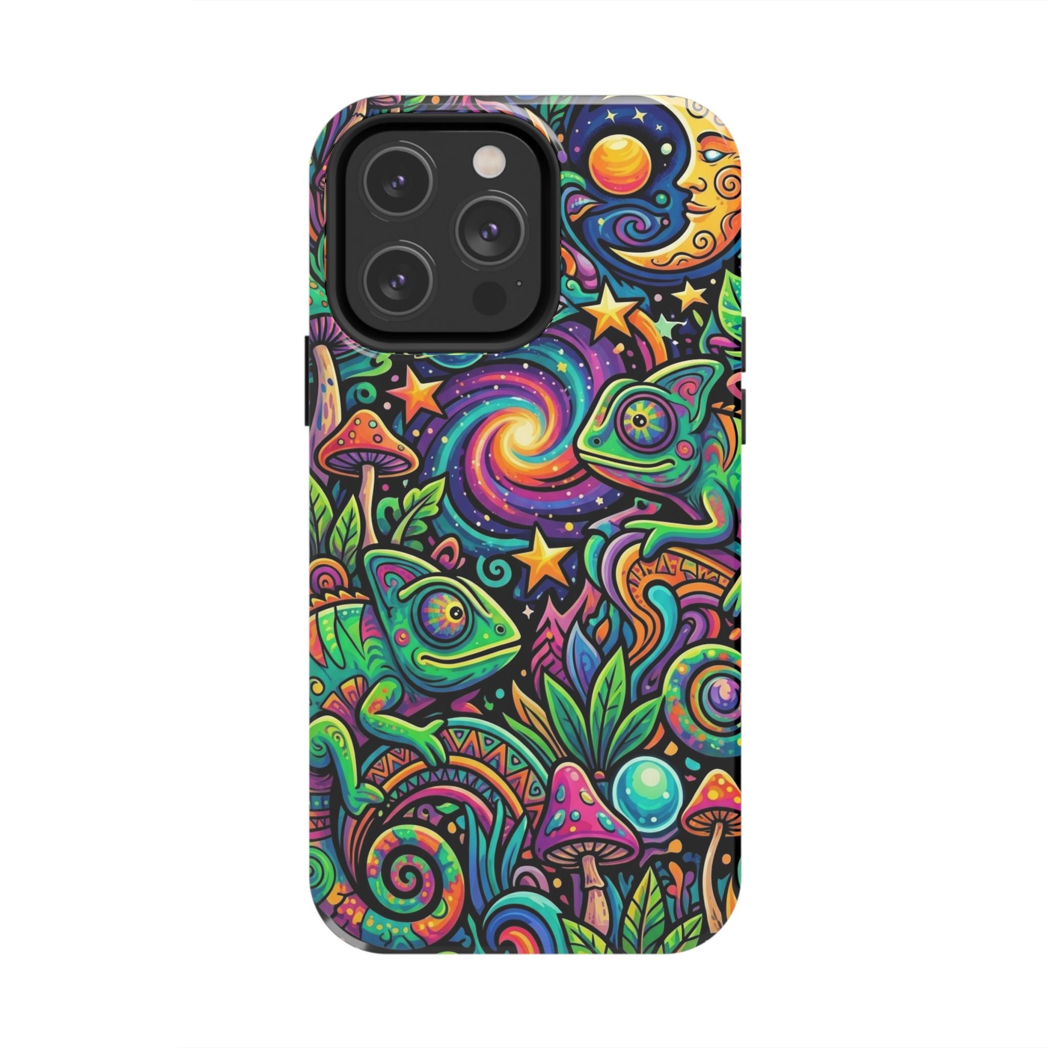 Psychedelic Chameleon Swirl Tough Phone Case