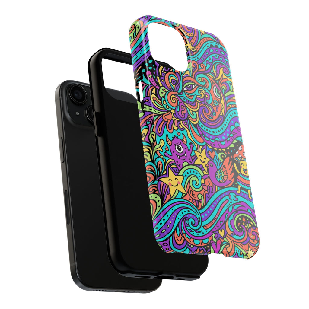 Psychedelic Doodle Wave | Tough Phone Cases
