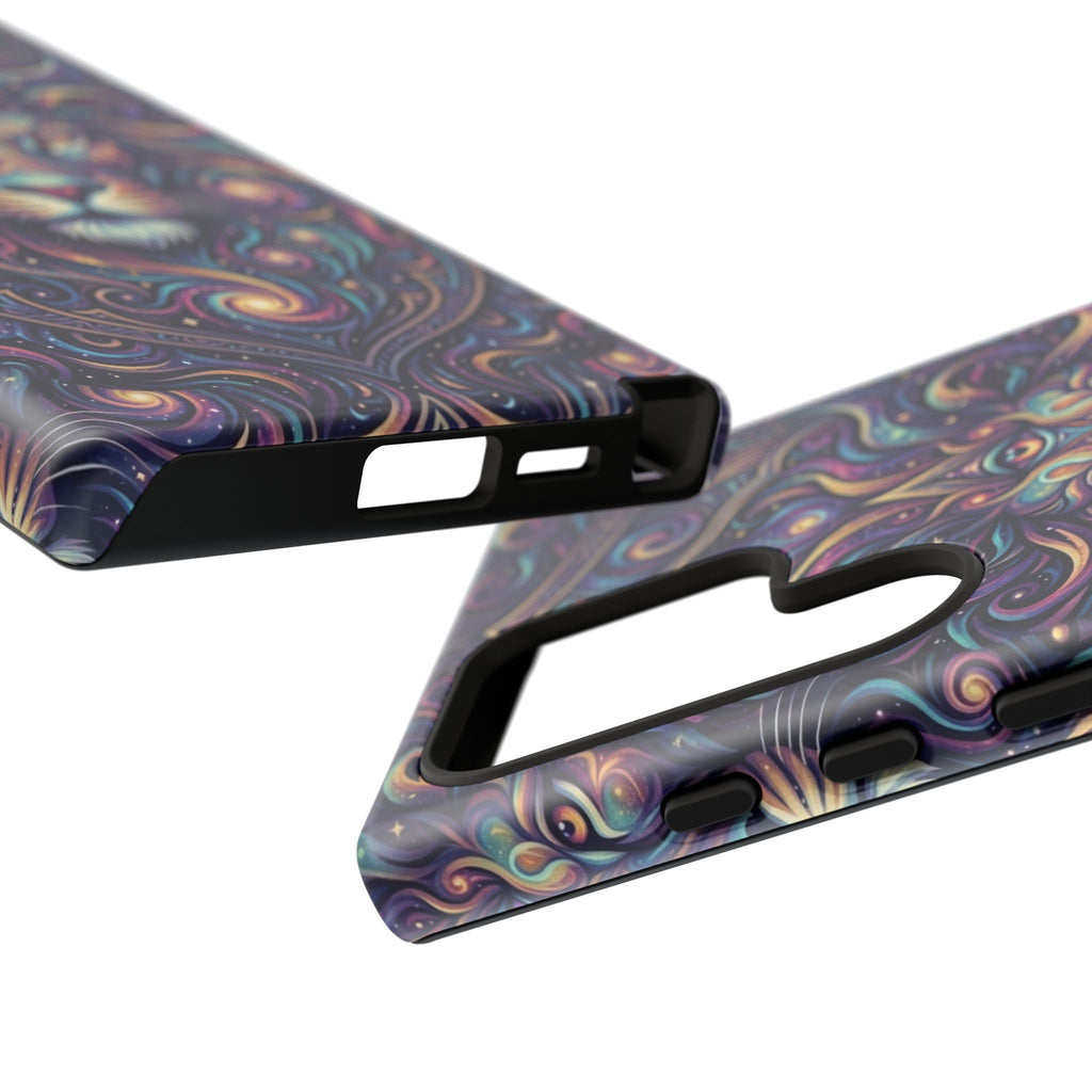 Lion Mandala Phone Case — Psychedelic Swirl Protective Cover