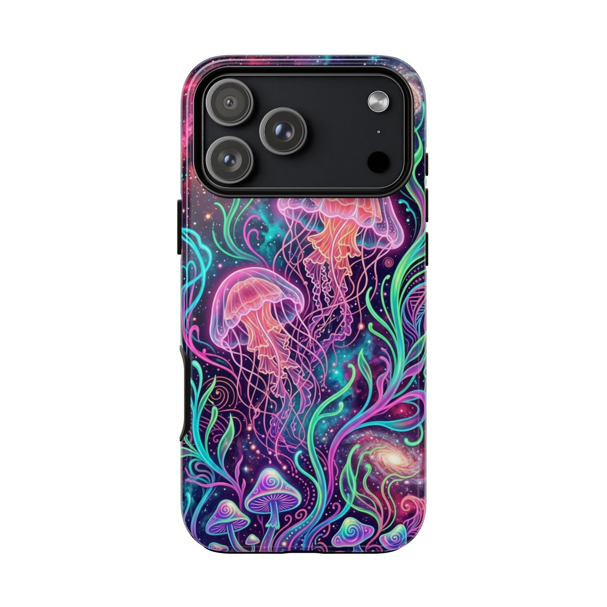 Jellyfish Galaxy Phone Case – Neon Sea Mushroom Tough Case