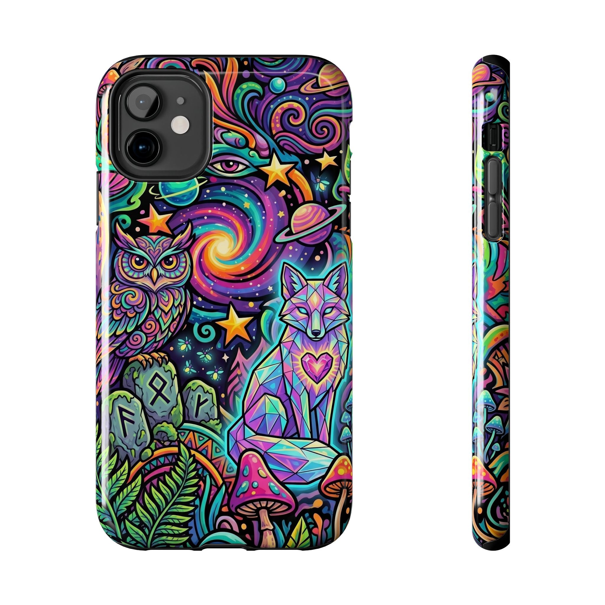 Psychedelic Owl/Wolf Tough Phone Cases