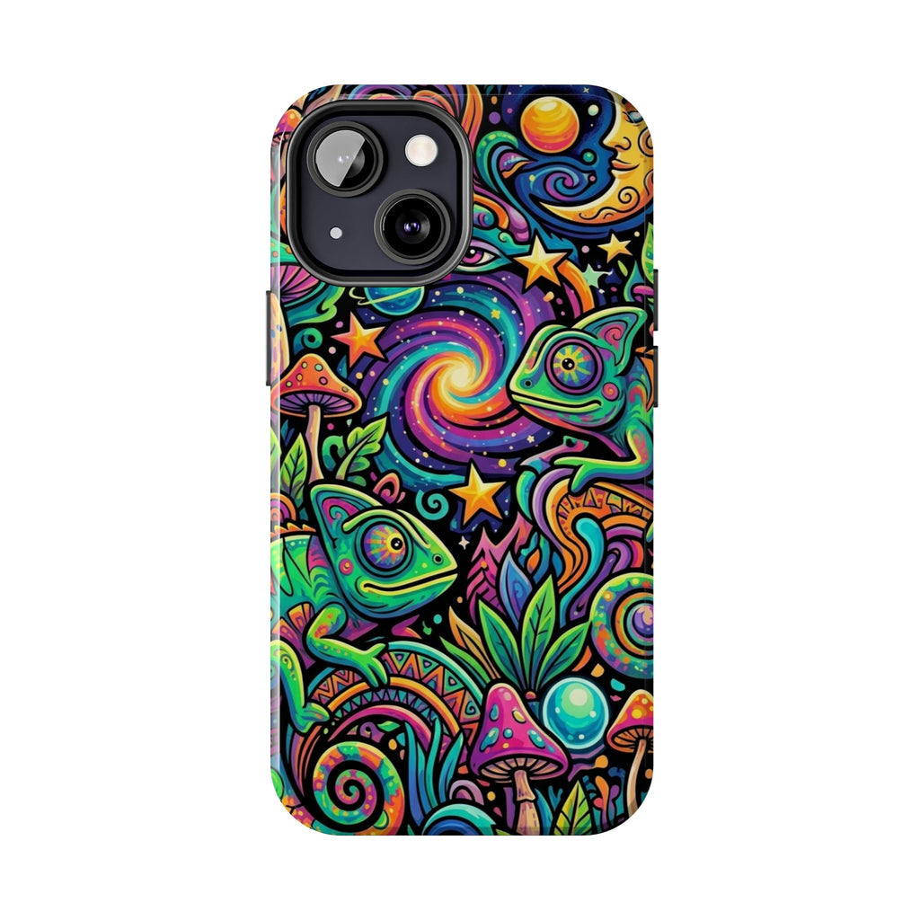 Psychedelic Chameleon Swirl Tough Phone Case
