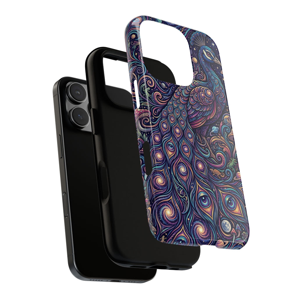 Peacock Mandala Phone Case — Protective Tough Case with Mystic Boho Design