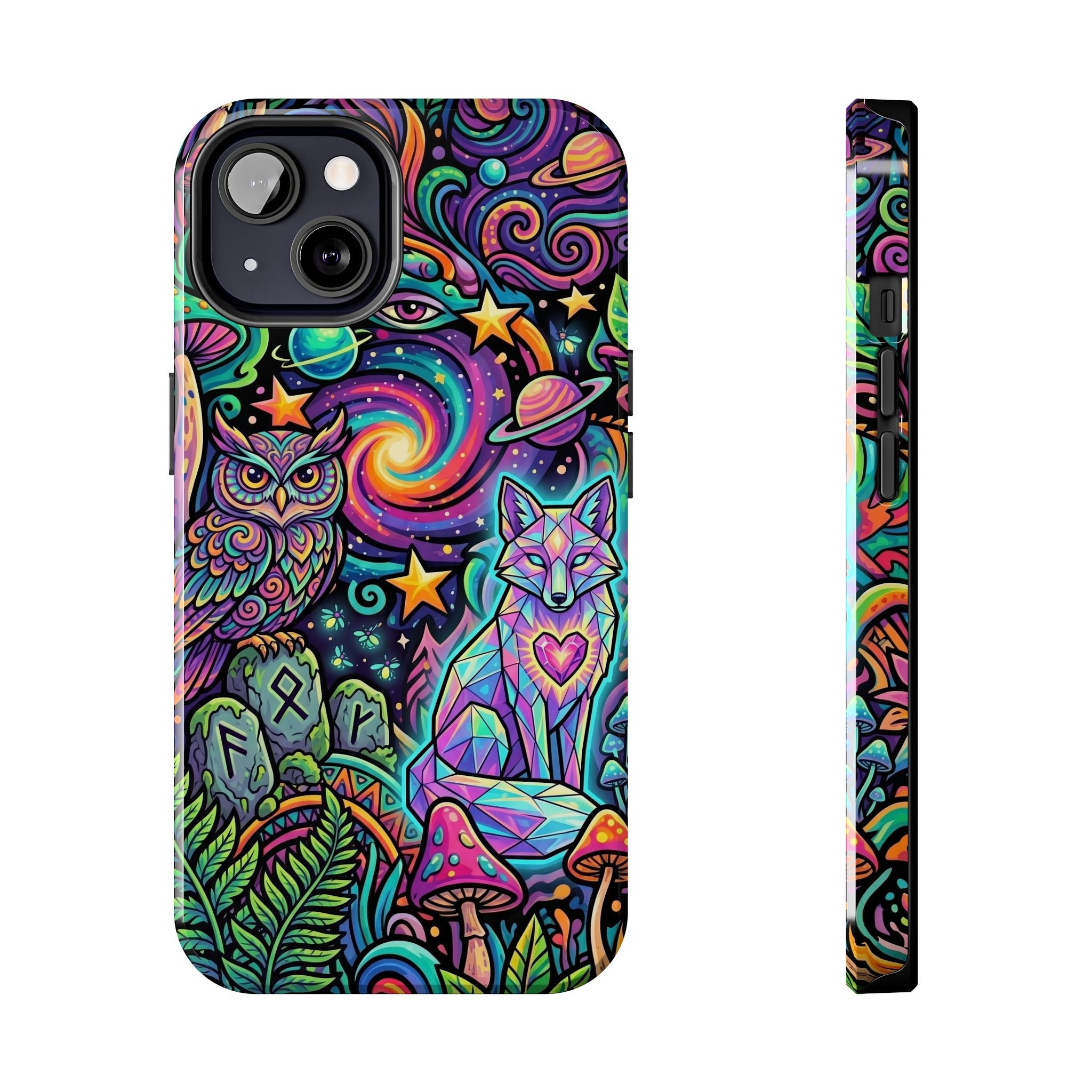 Psychedelic Owl/Wolf Tough Phone Cases
