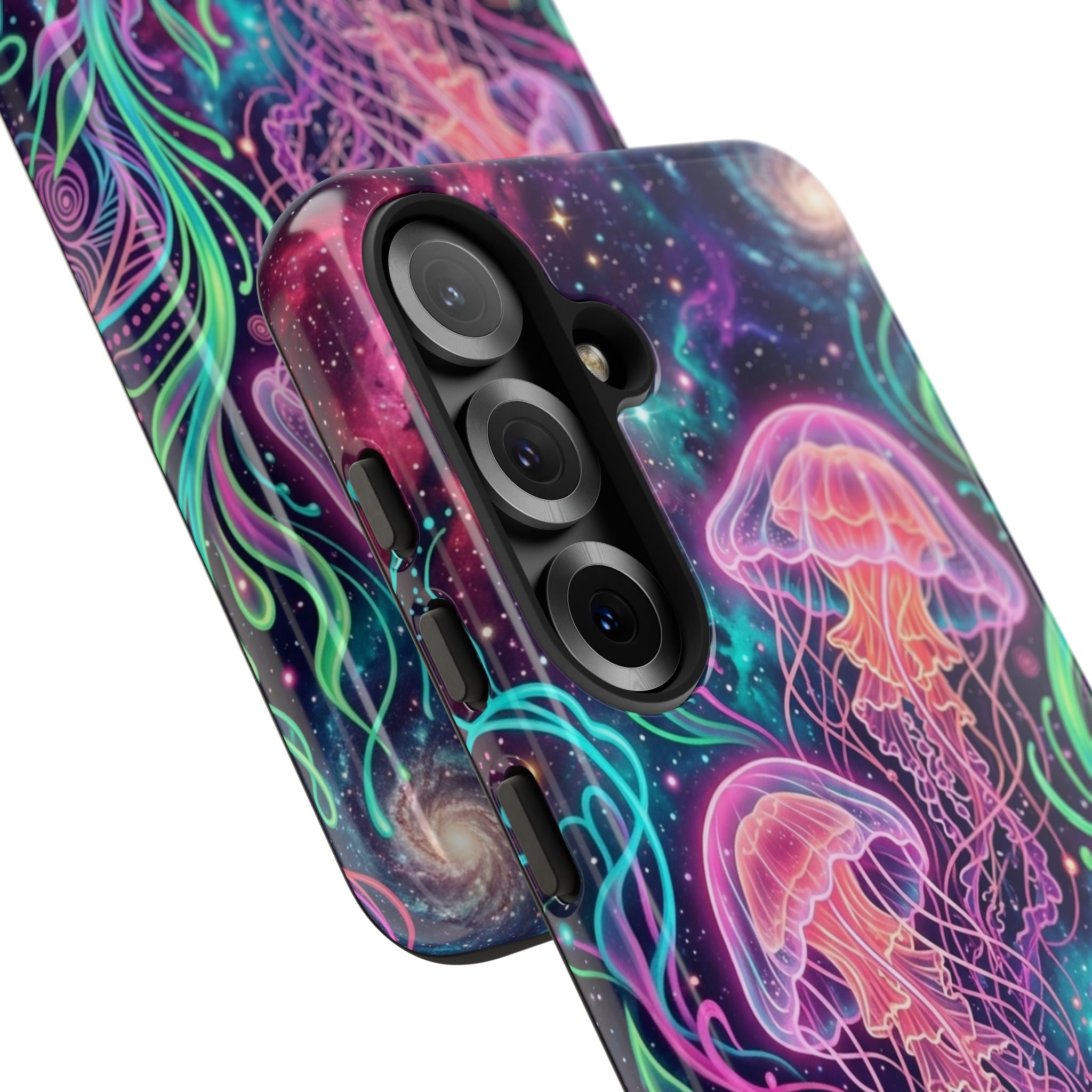 Jellyfish Galaxy Phone Case – Neon Sea Mushroom Tough Case