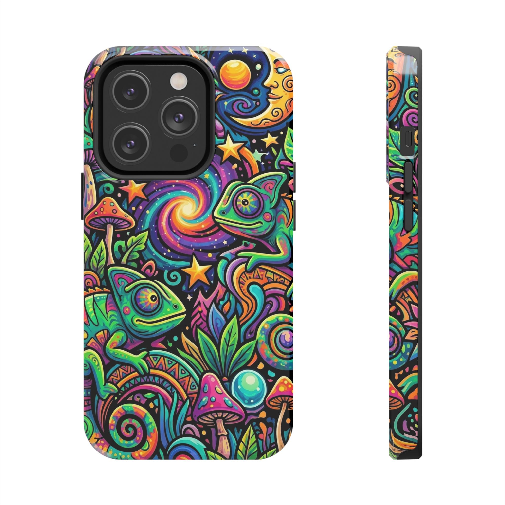 Psychedelic Chameleon Swirl Tough Phone Case