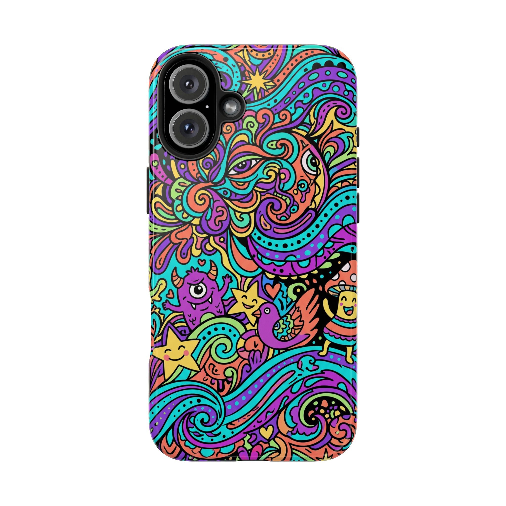 Psychedelic Doodle Wave | Tough Phone Cases