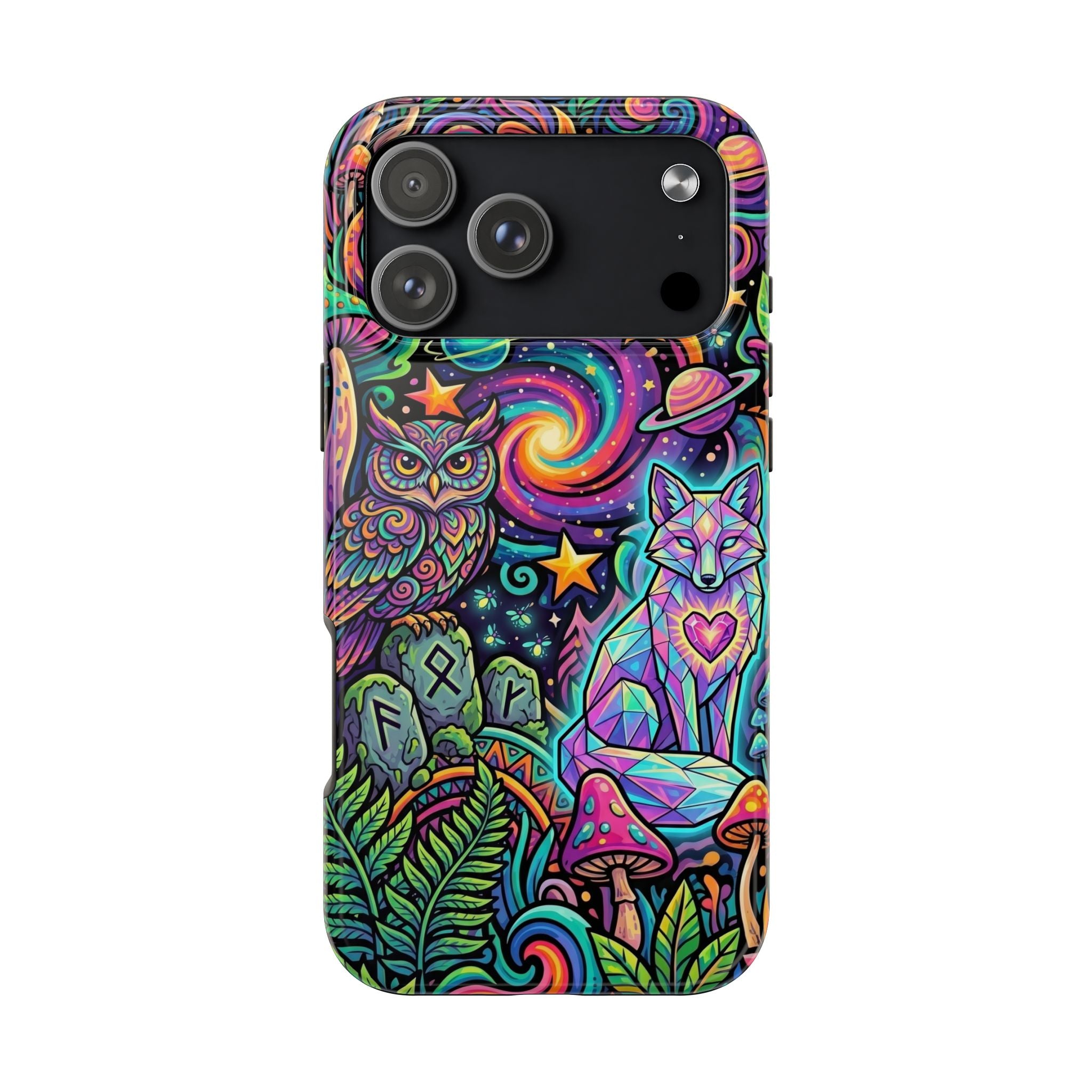 Psychedelic Owl/Wolf Tough Phone Cases