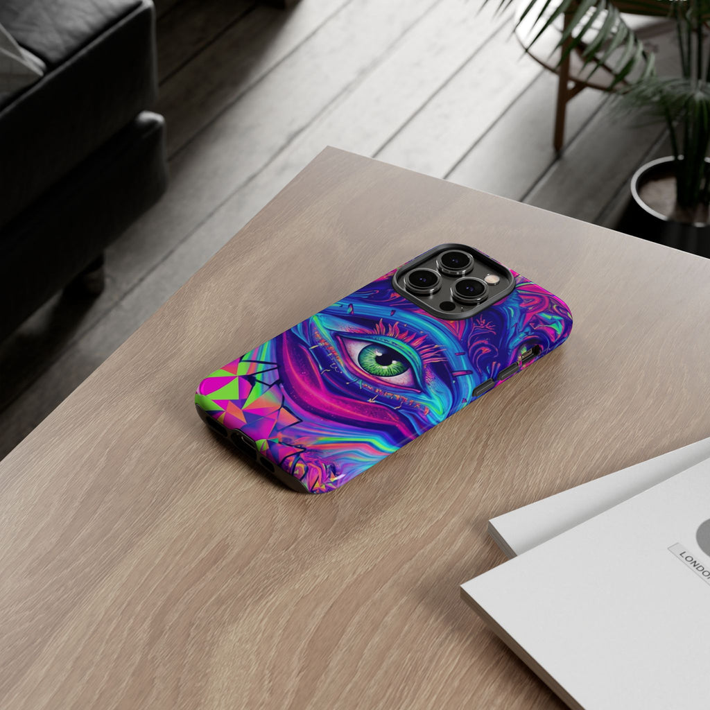 Psychedelic Third Eye Phone Case — Vibrant Retro Trippy Protective Cover