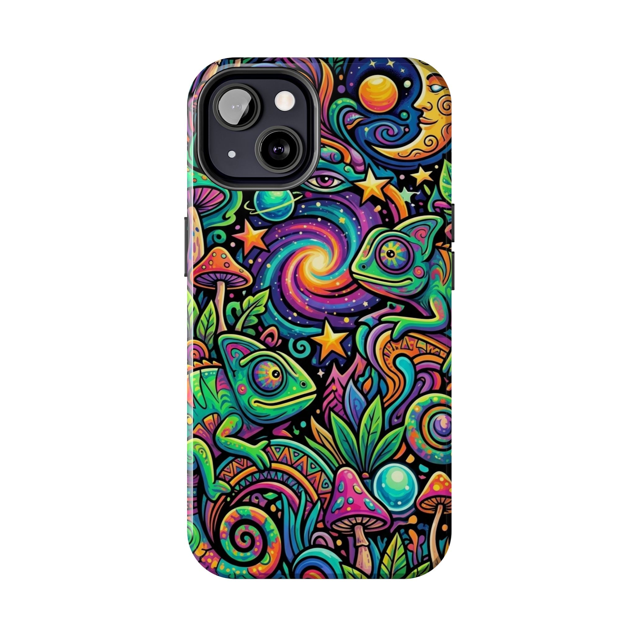 Psychedelic Chameleon Swirl Tough Phone Case