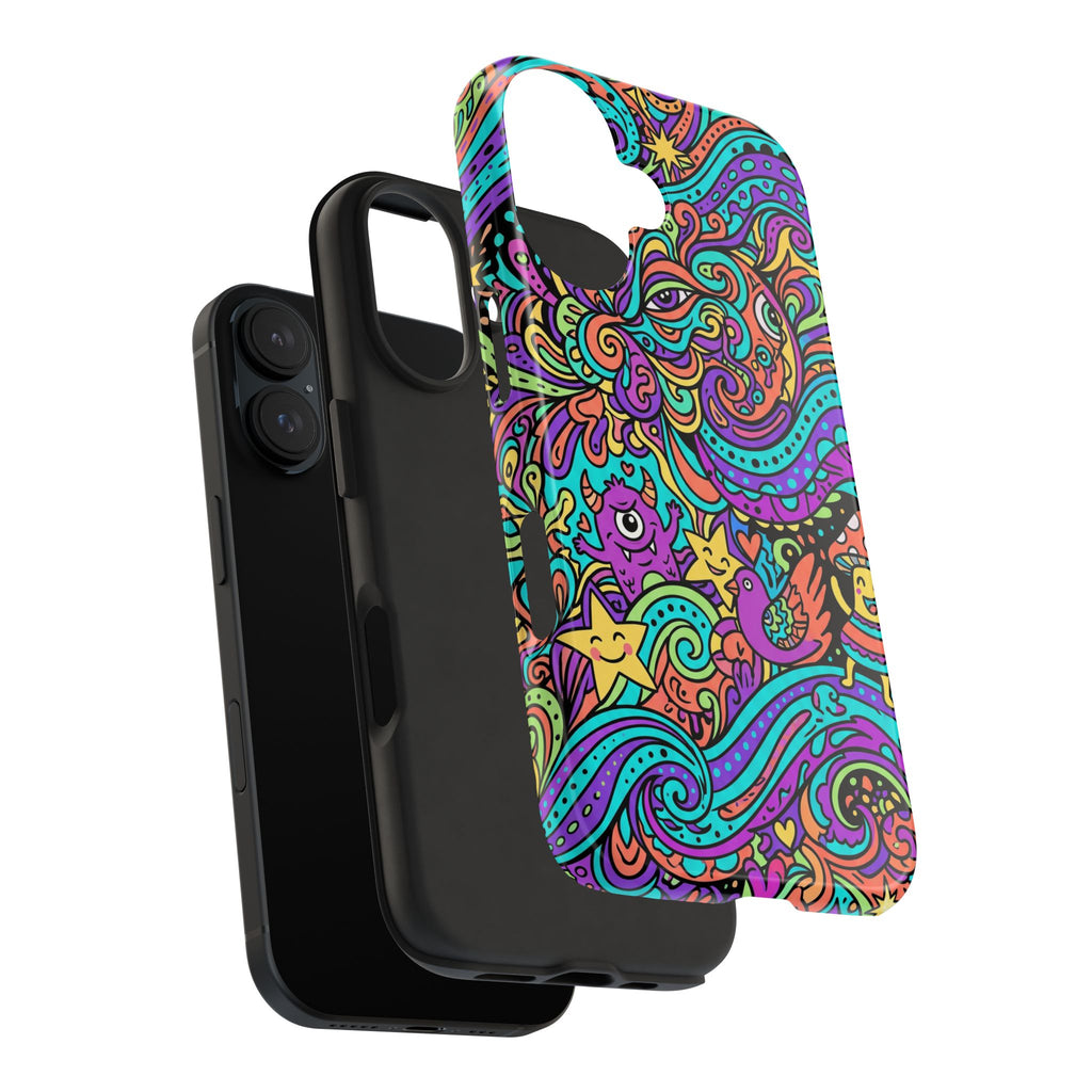 Psychedelic Doodle Wave | Tough Phone Cases