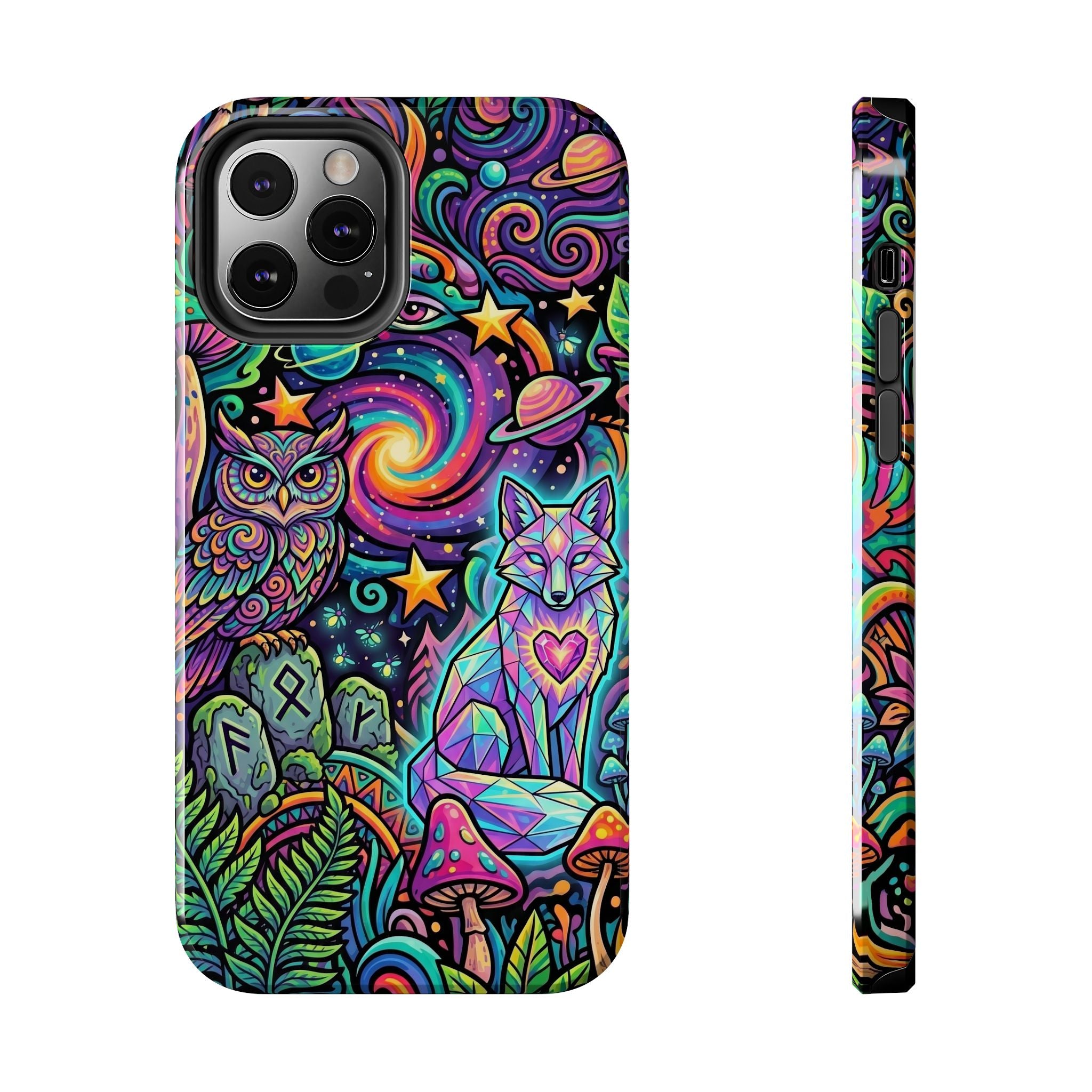 Psychedelic Owl/Wolf Tough Phone Cases