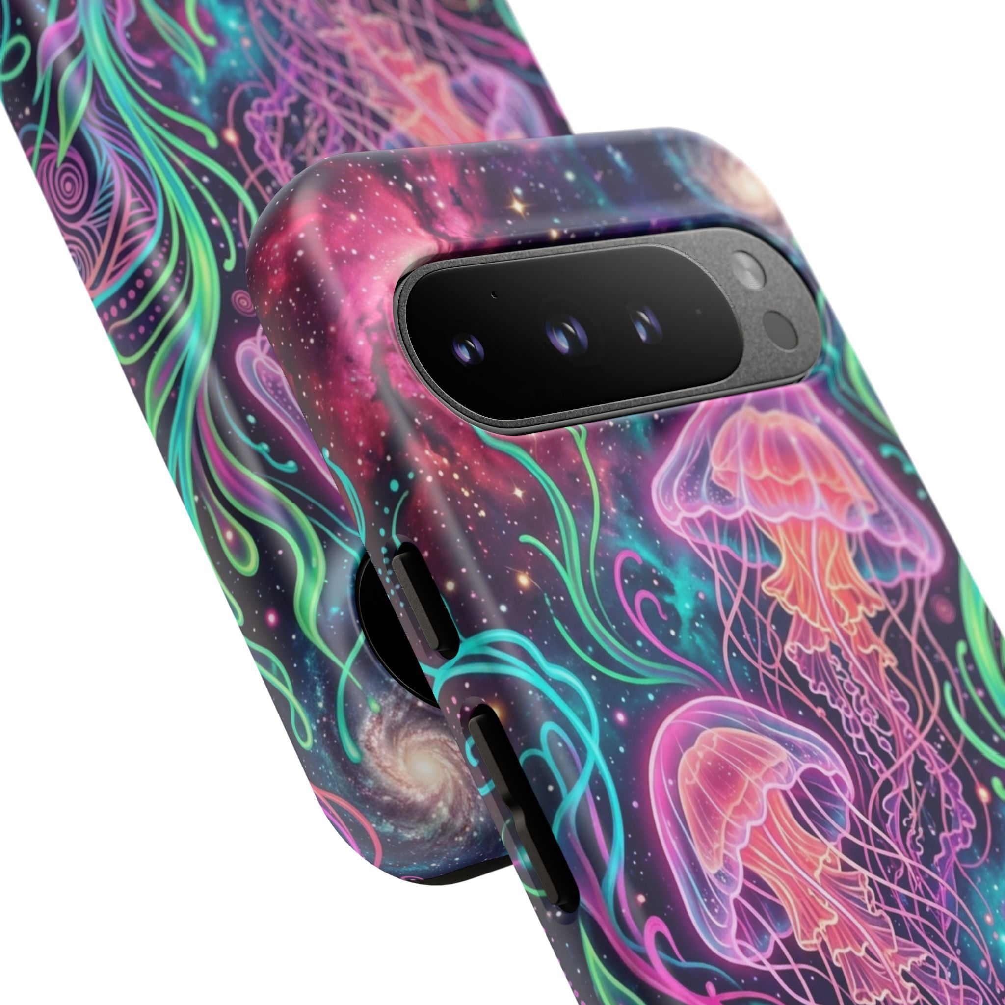 Jellyfish Galaxy Phone Case – Neon Sea Mushroom Tough Case