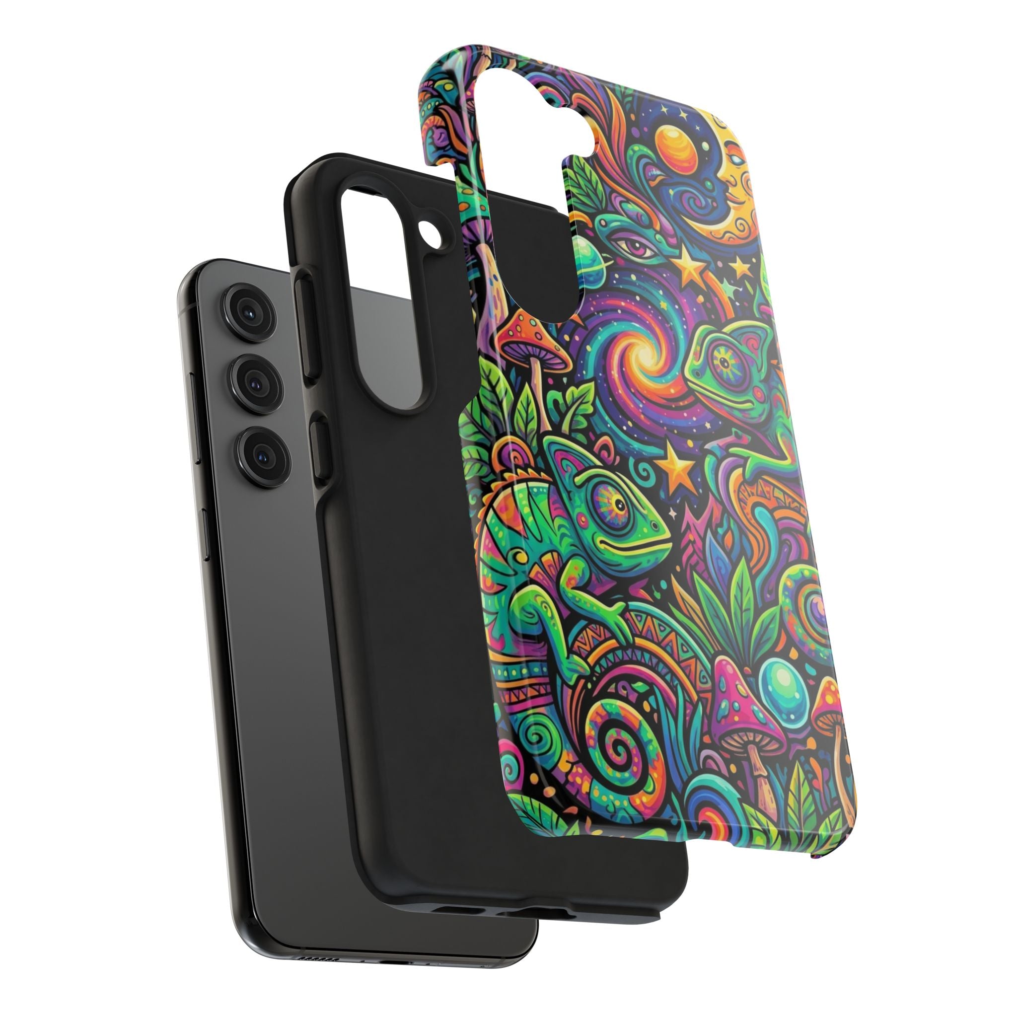 Psychedelic Chameleon Swirl Tough Phone Case