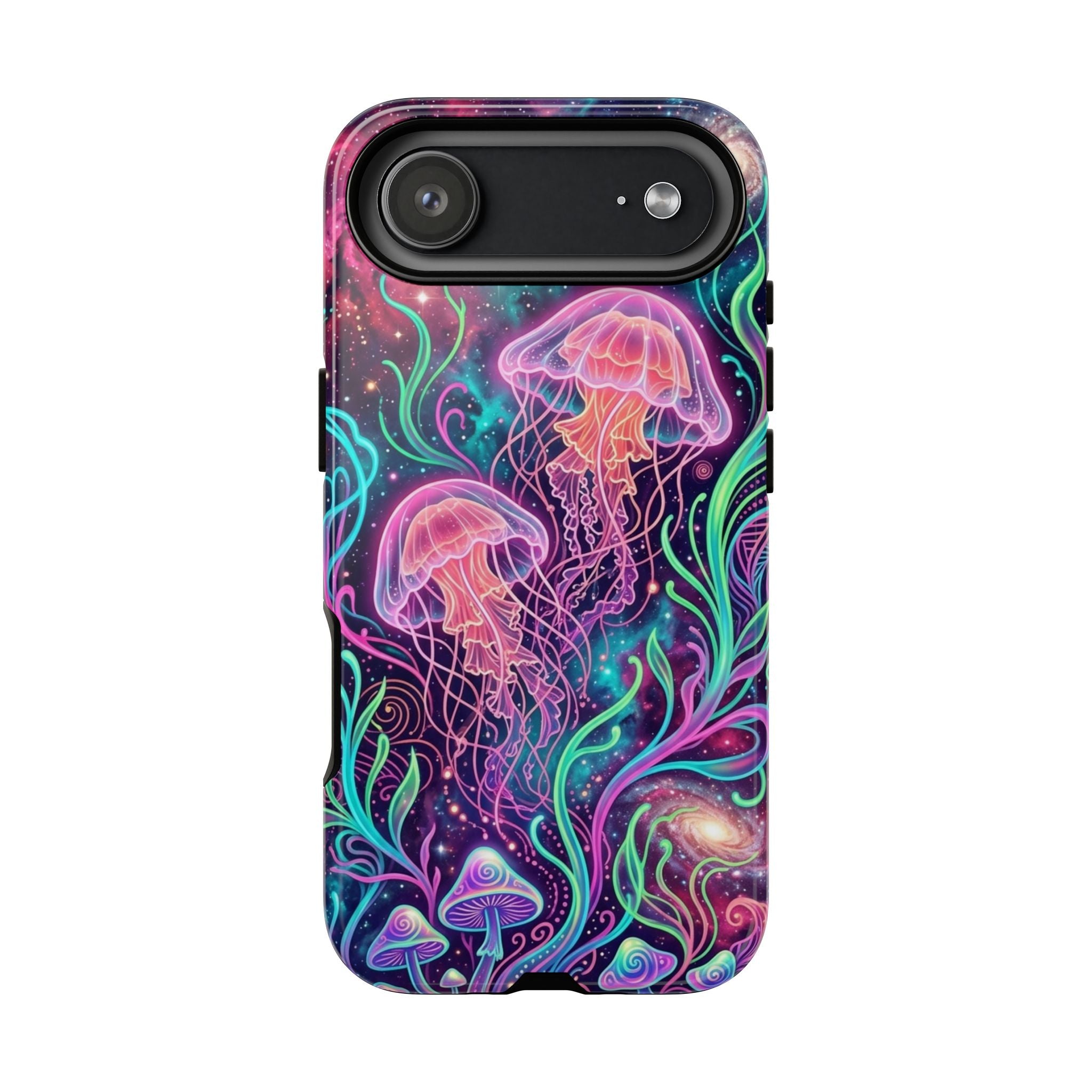 Jellyfish Galaxy Phone Case – Neon Sea Mushroom Tough Case