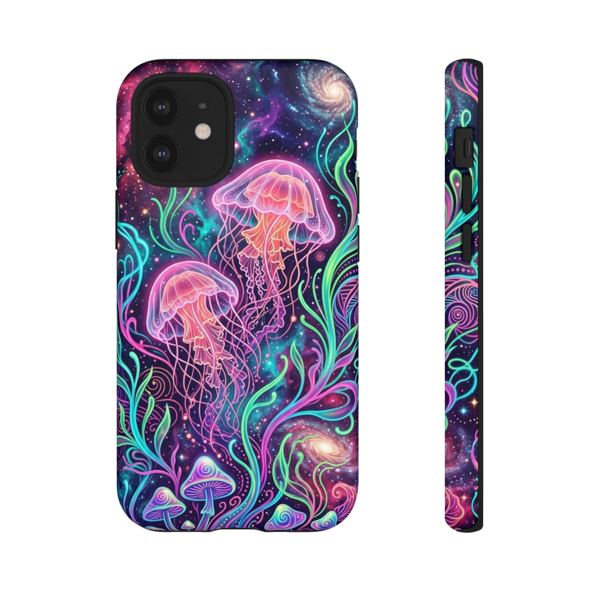 Jellyfish Galaxy Phone Case – Neon Sea Mushroom Tough Case