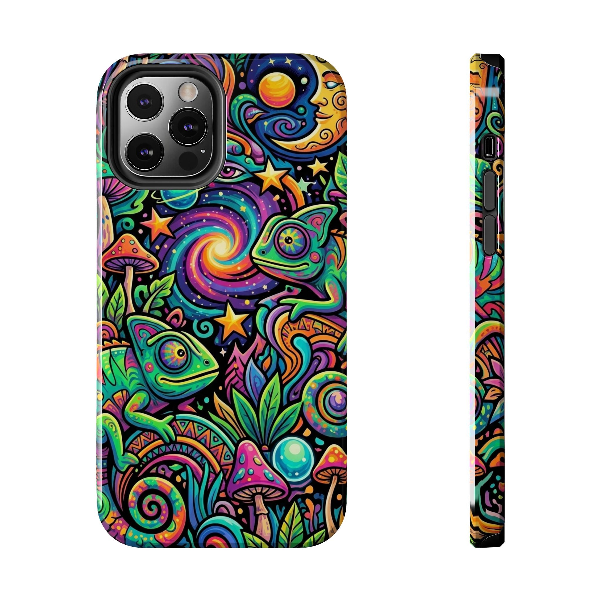 Psychedelic Chameleon Swirl Tough Phone Case