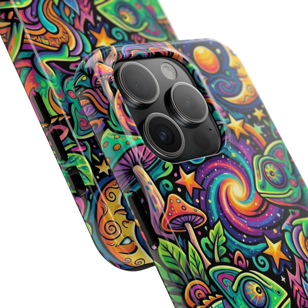Psychedelic Chameleon Swirl Tough Phone Case