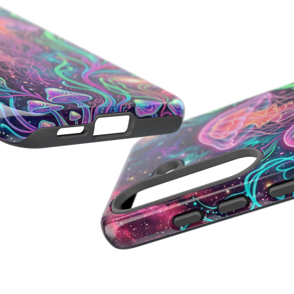 Jellyfish Galaxy Phone Case – Neon Sea Mushroom Tough Case