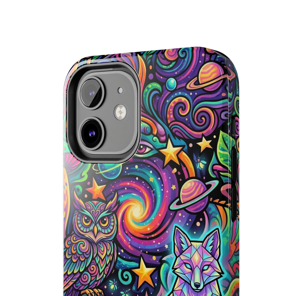 Psychedelic Owl/Wolf Tough Phone Cases