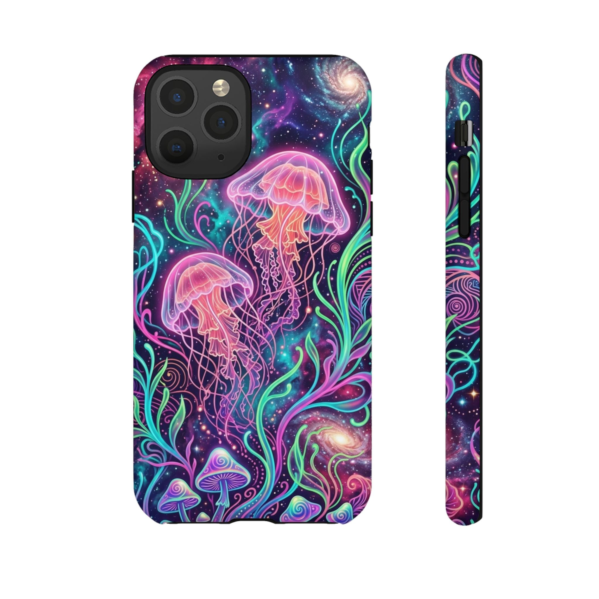 Jellyfish Galaxy Phone Case – Neon Sea Mushroom Tough Case