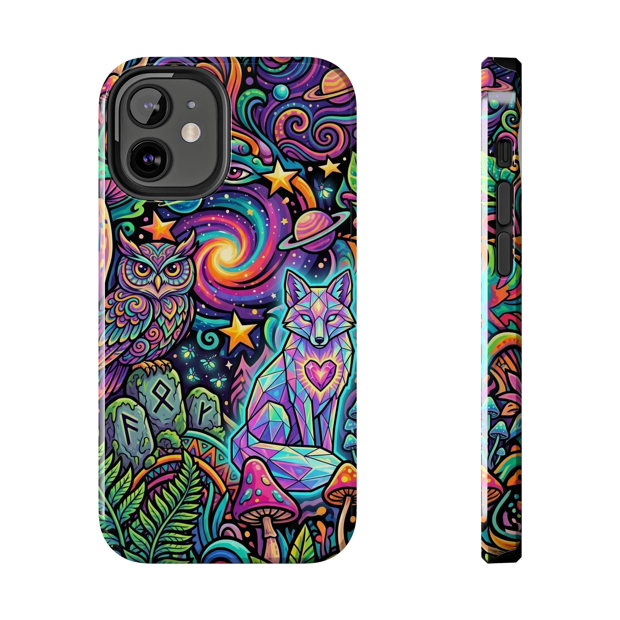 Psychedelic Owl/Wolf Tough Phone Cases