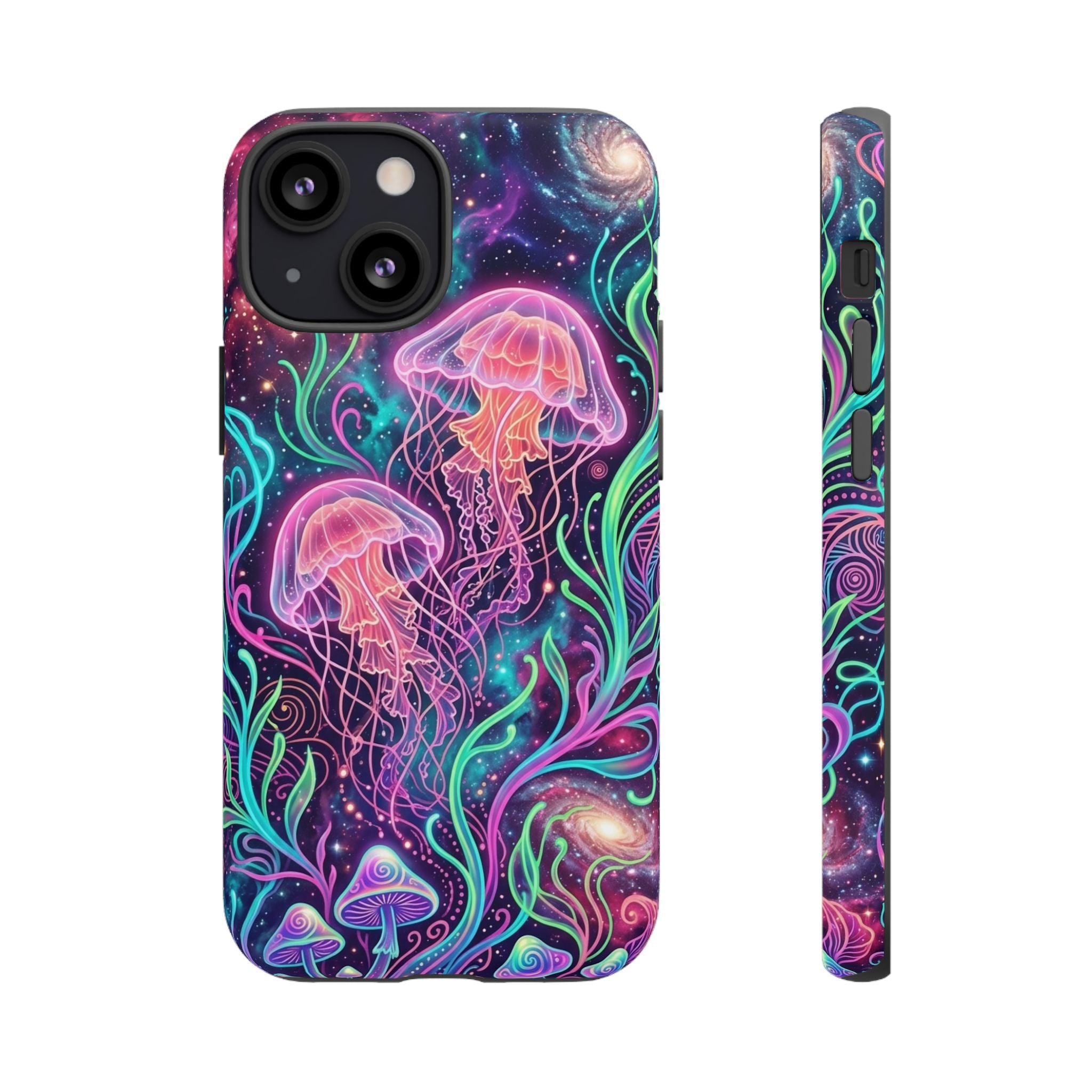 Jellyfish Galaxy Phone Case – Neon Sea Mushroom Tough Case