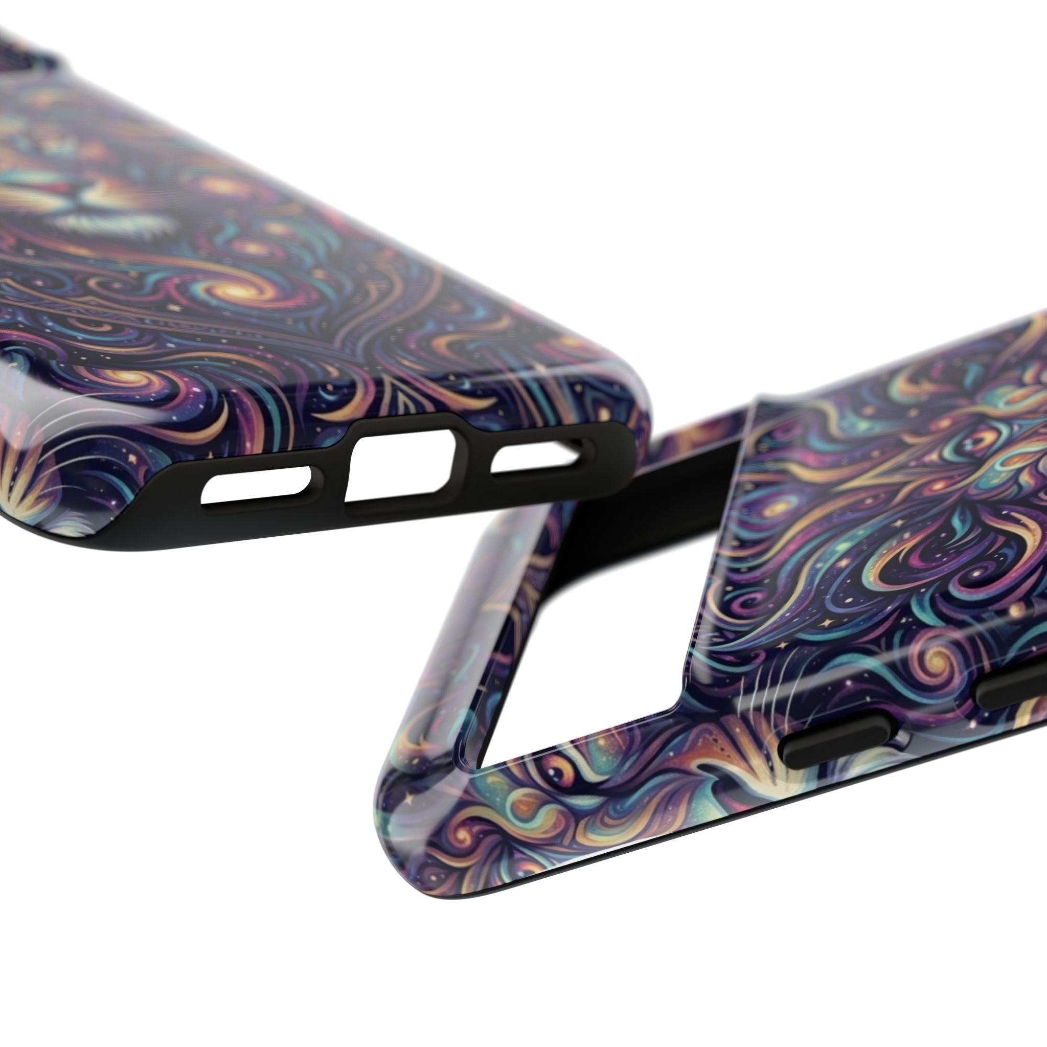 Lion Mandala Phone Case — Psychedelic Swirl Protective Cover