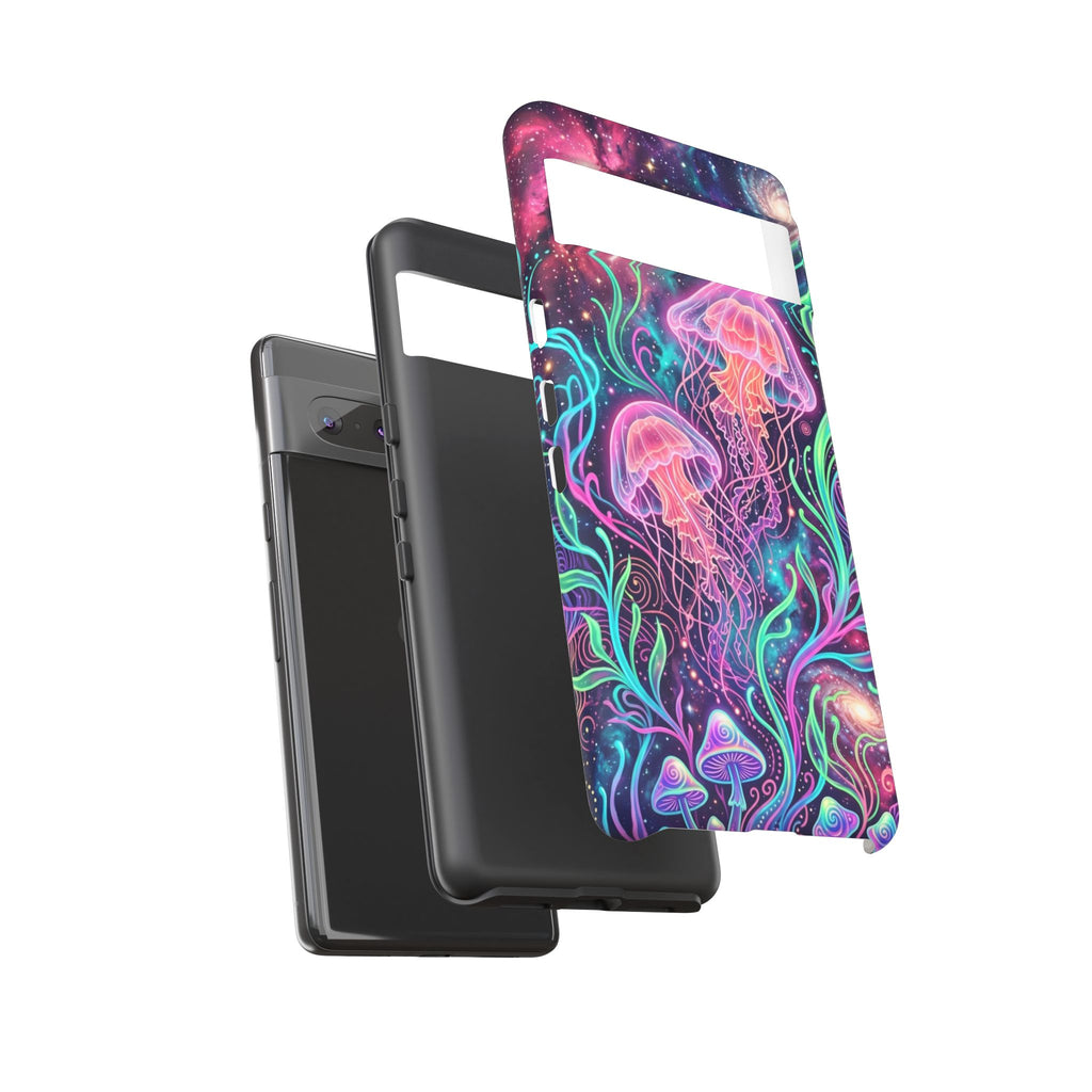 Jellyfish Galaxy Phone Case – Neon Sea Mushroom Tough Case