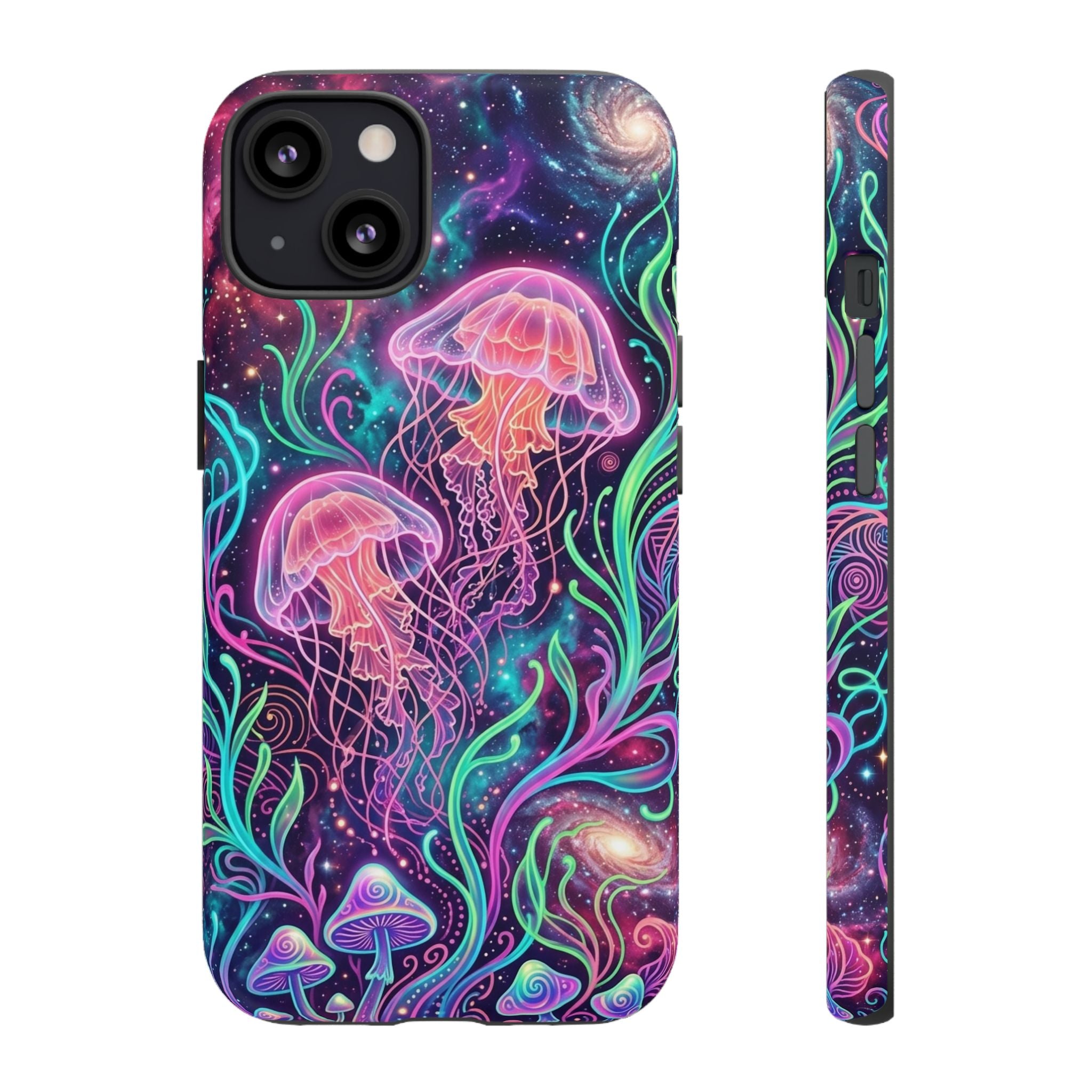 Jellyfish Galaxy Phone Case – Neon Sea Mushroom Tough Case