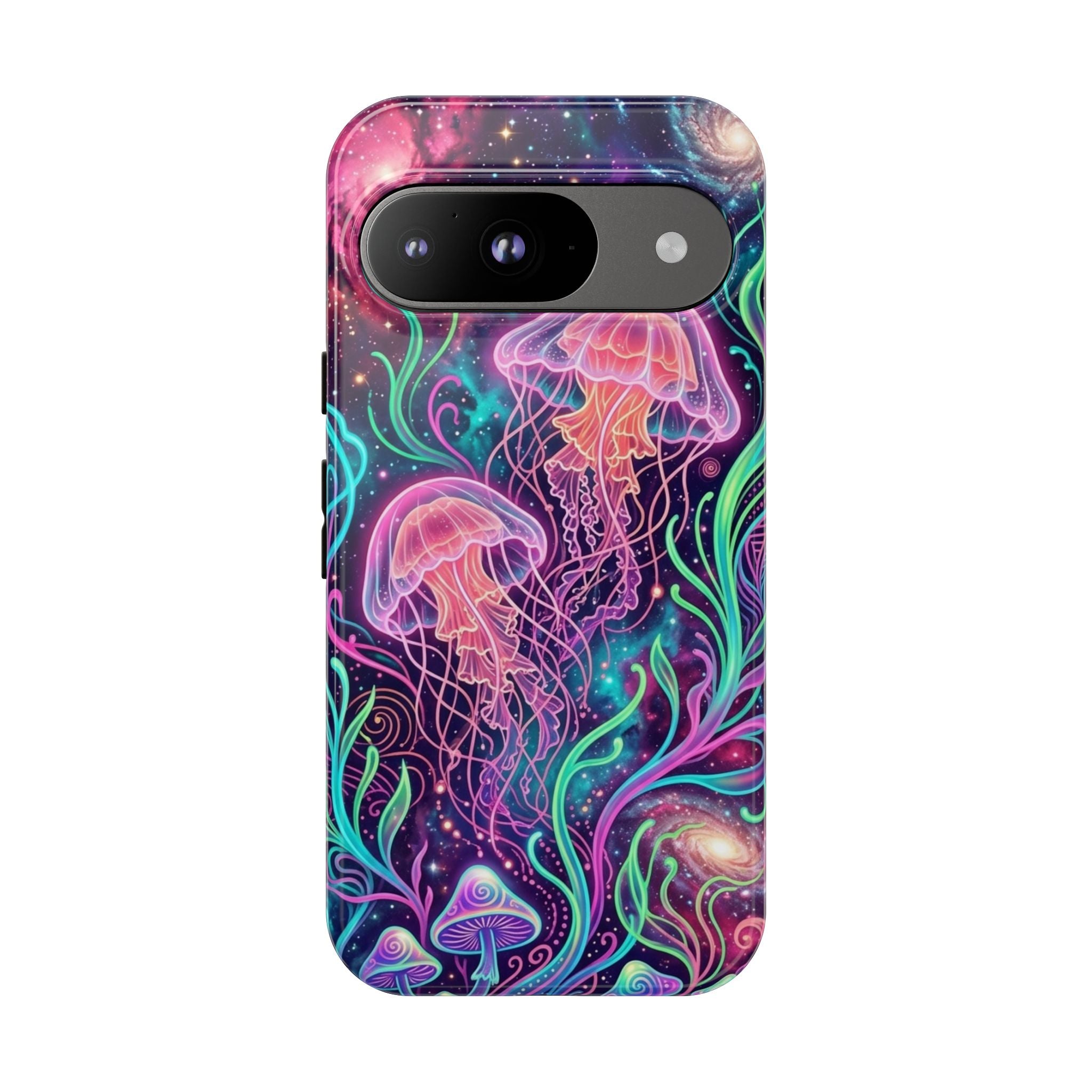 Jellyfish Galaxy Phone Case – Neon Sea Mushroom Tough Case