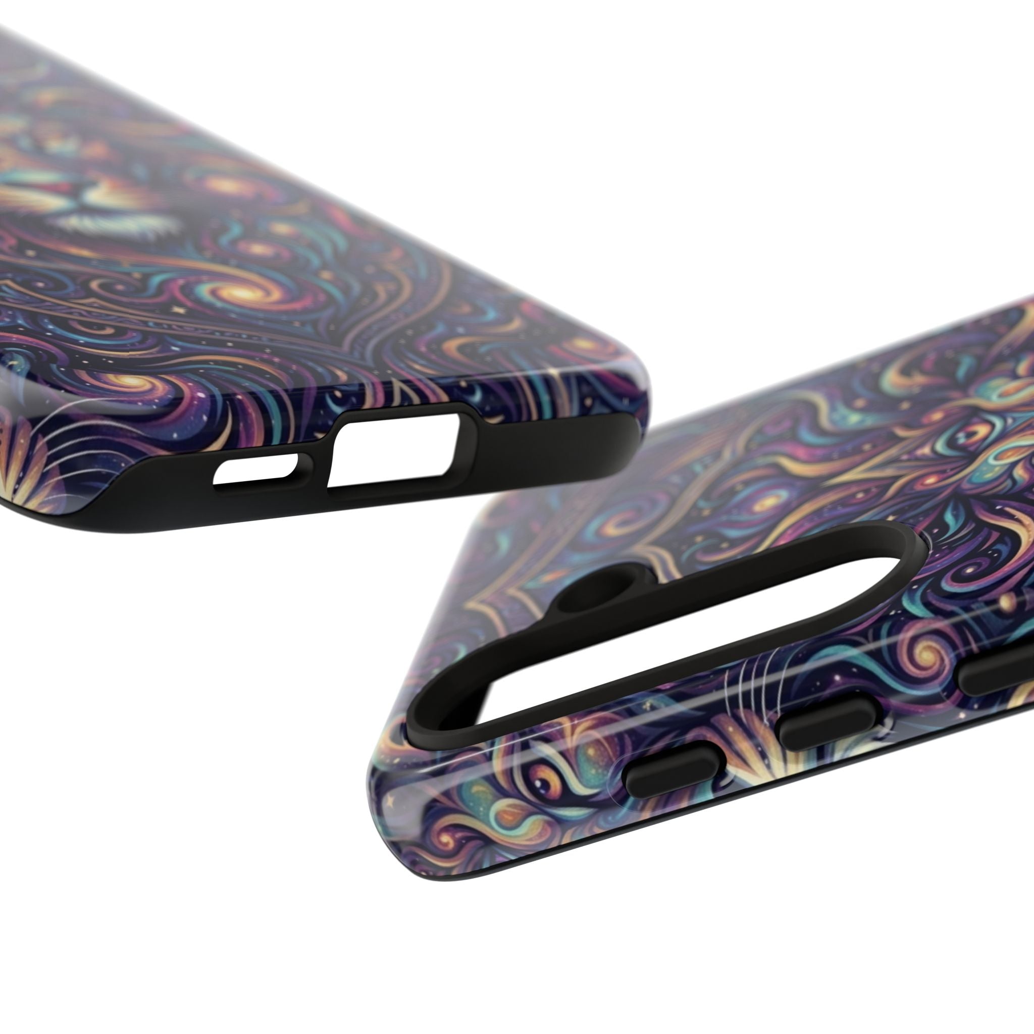 Lion Mandala Phone Case — Psychedelic Swirl Protective Cover