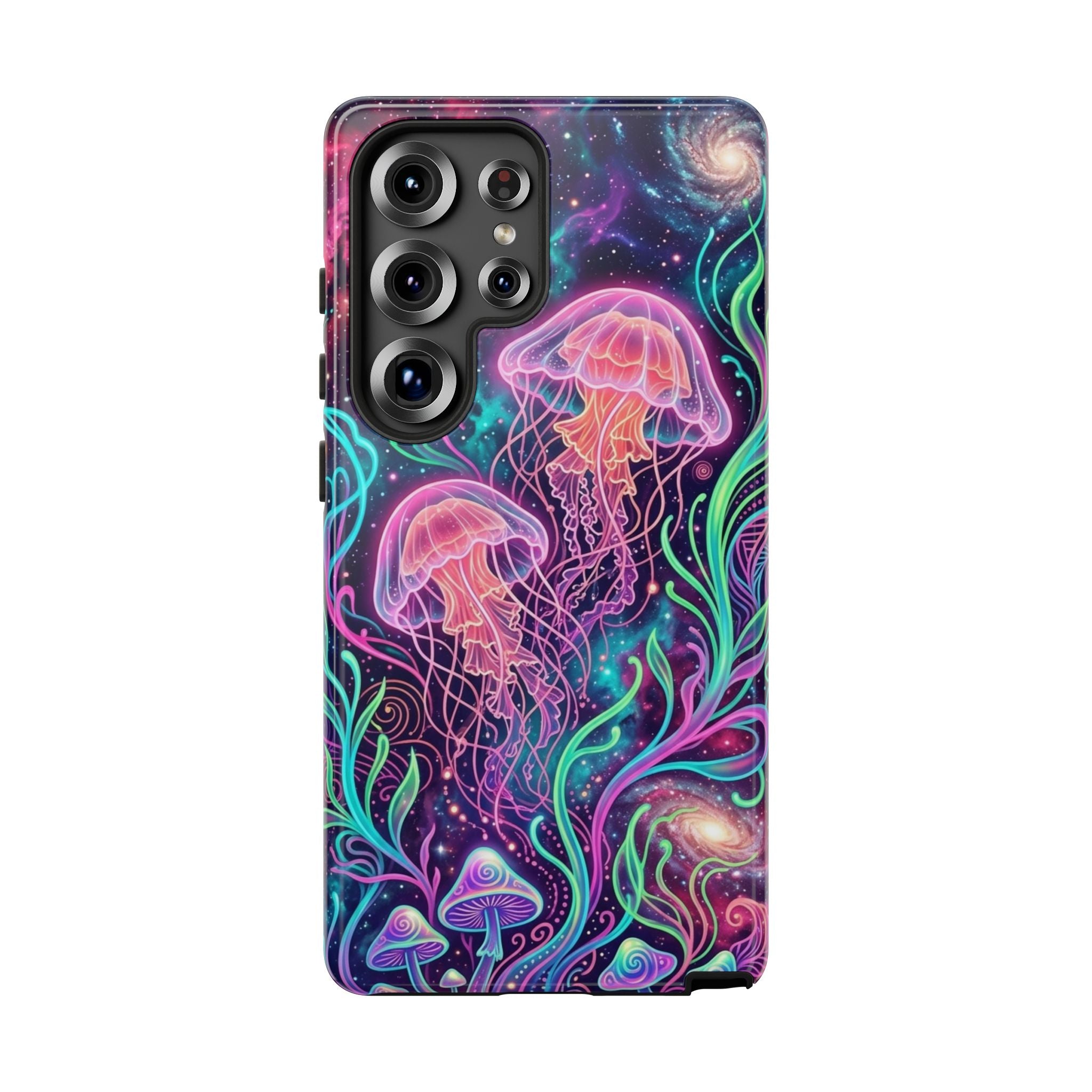 Jellyfish Galaxy Phone Case – Neon Sea Mushroom Tough Case