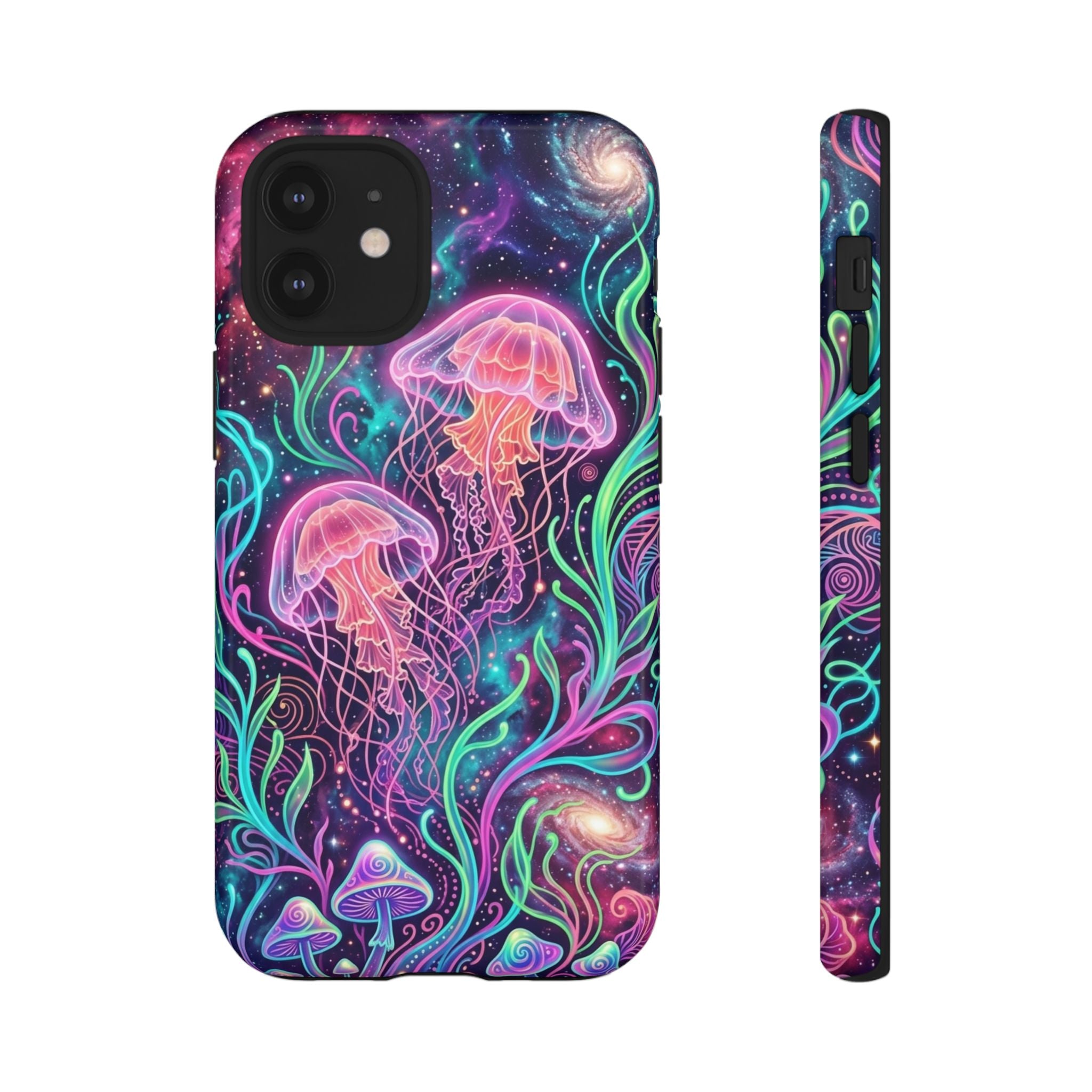 Jellyfish Galaxy Phone Case – Neon Sea Mushroom Tough Case