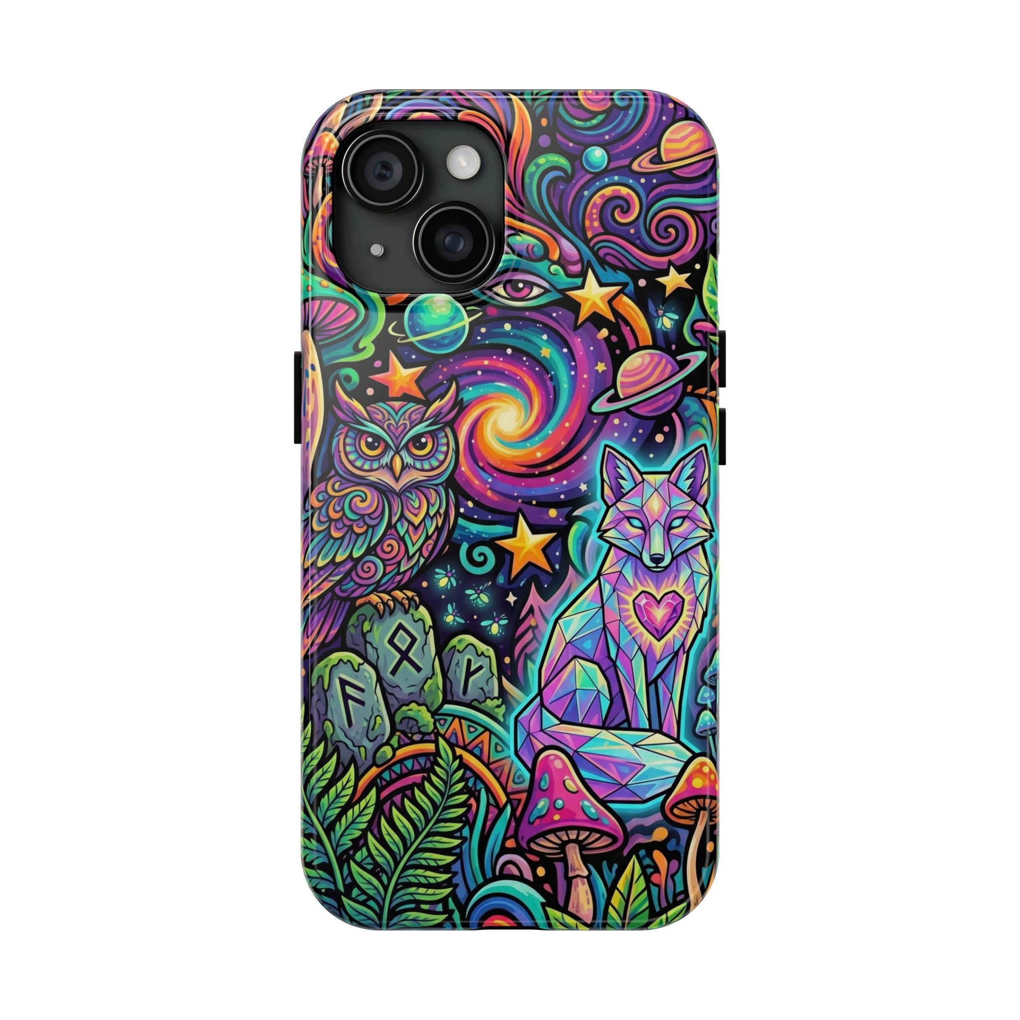 Psychedelic Owl/Wolf Tough Phone Cases