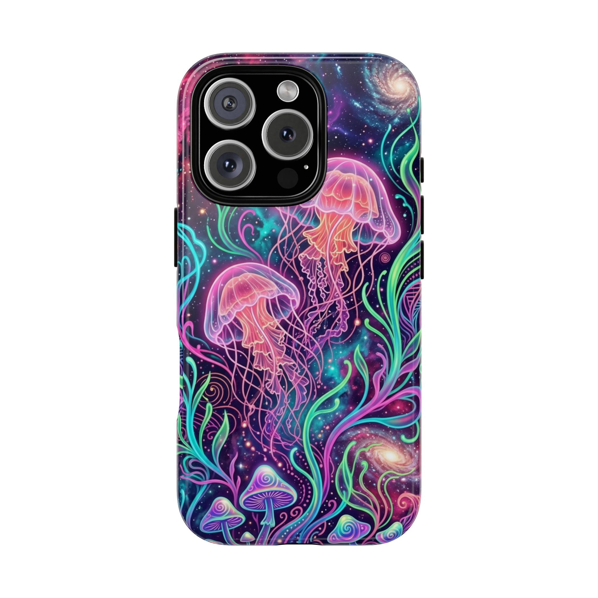 Jellyfish Galaxy Phone Case – Neon Sea Mushroom Tough Case