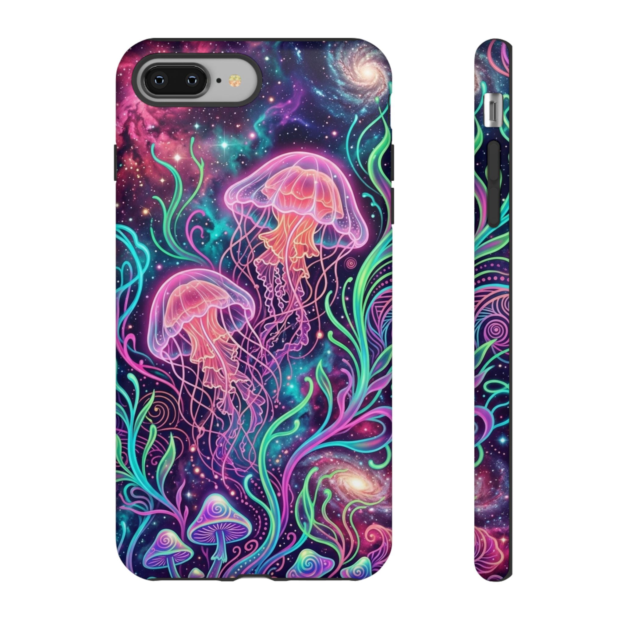 Jellyfish Galaxy Phone Case – Neon Sea Mushroom Tough Case