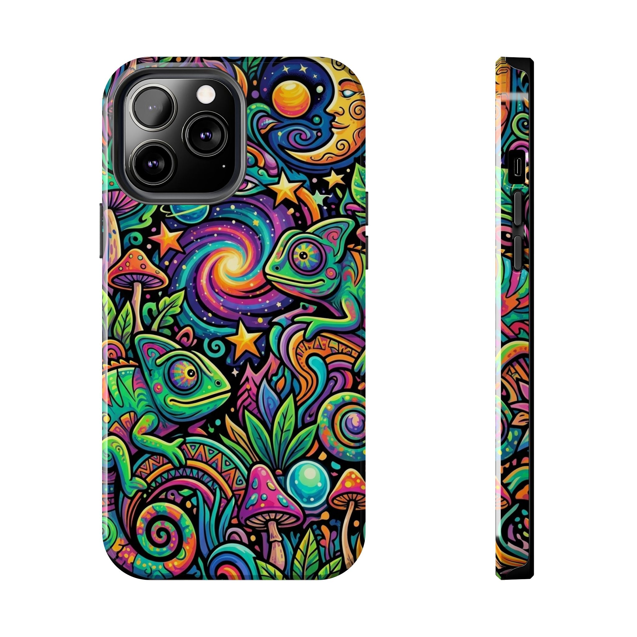 Psychedelic Chameleon Swirl Tough Phone Case