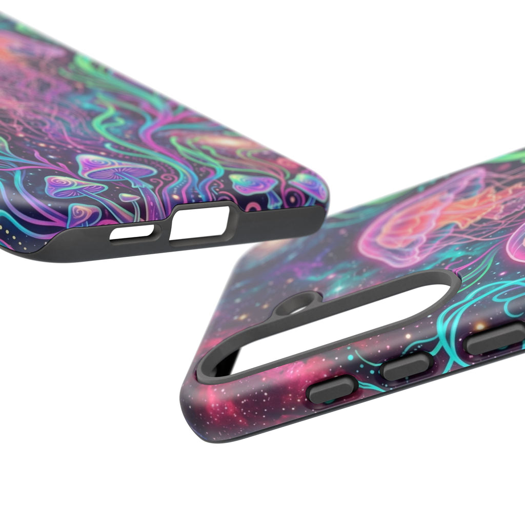 Jellyfish Galaxy Phone Case – Neon Sea Mushroom Tough Case