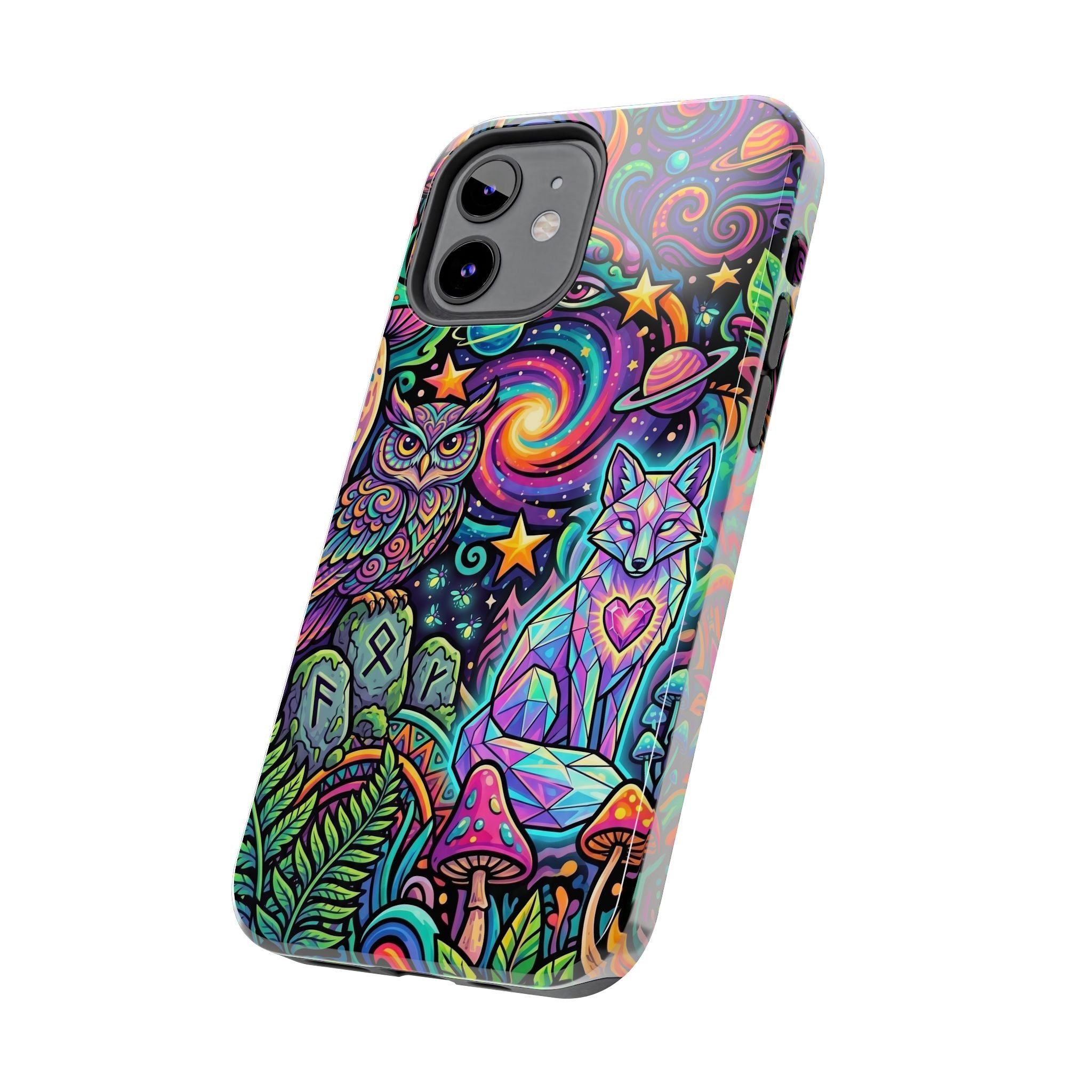 Psychedelic Owl/Wolf Tough Phone Cases