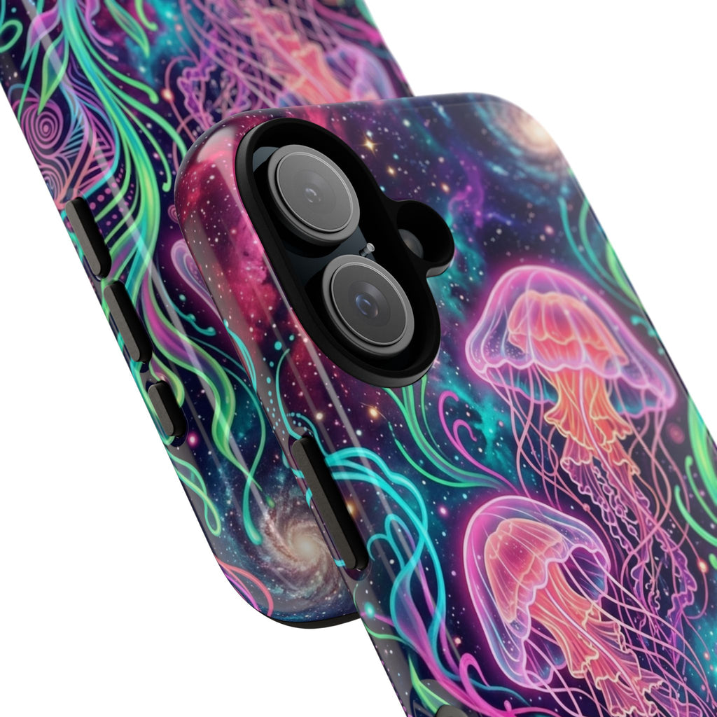 Jellyfish Galaxy Phone Case – Neon Sea Mushroom Tough Case