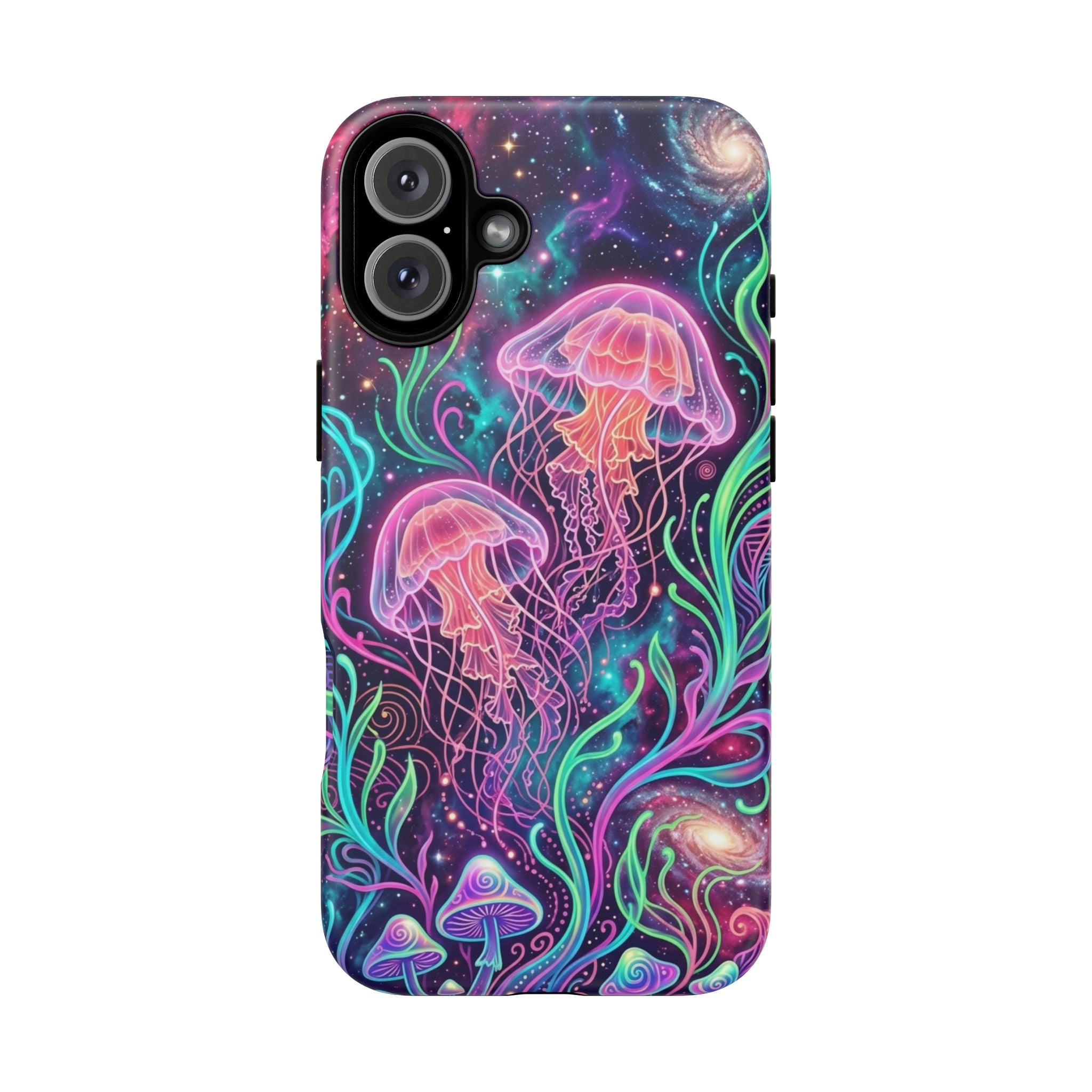 Jellyfish Galaxy Phone Case – Neon Sea Mushroom Tough Case