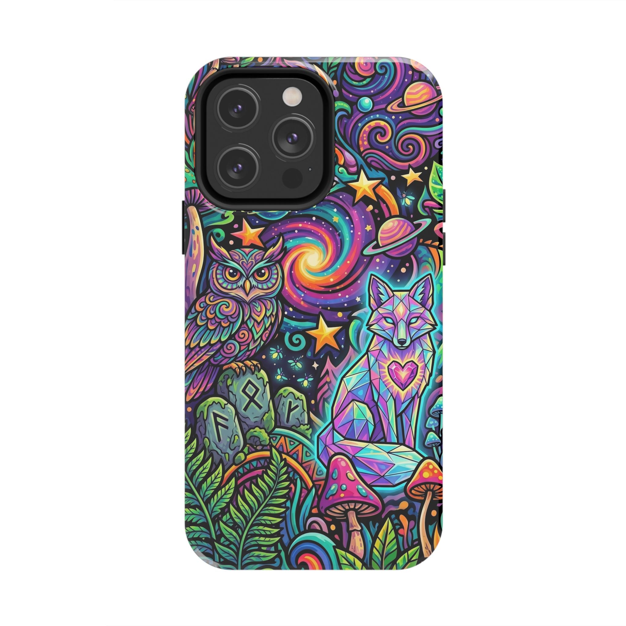Psychedelic Owl/Wolf Tough Phone Cases